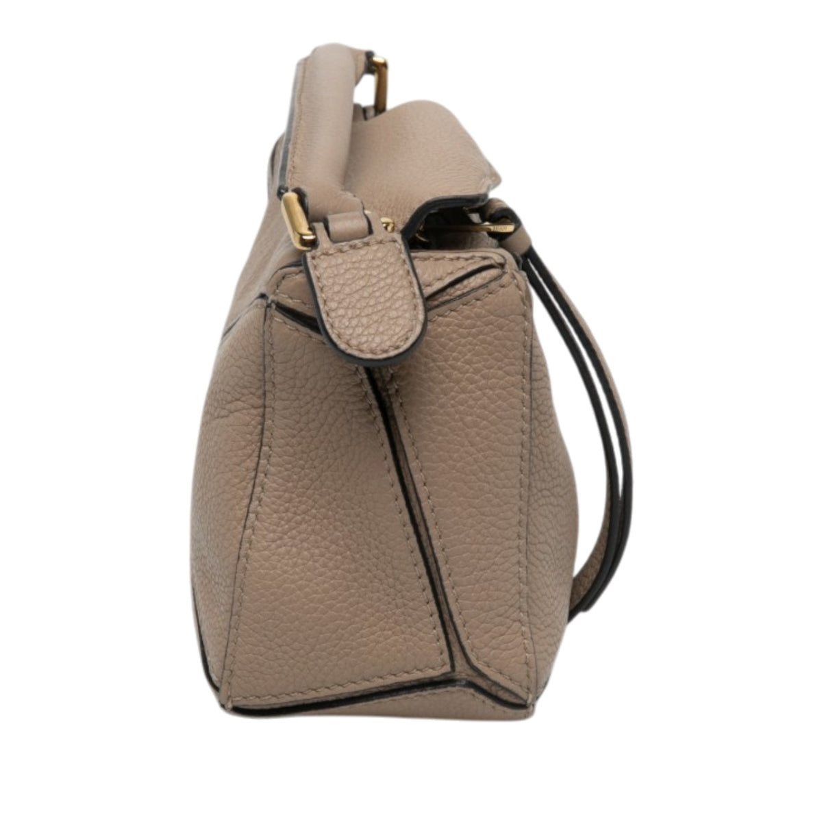 LOEWE Mini Calfskin Puzzle Satchel — Brown