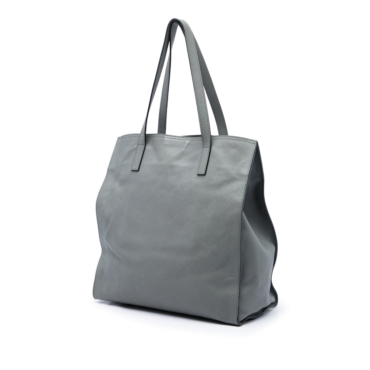 Prada Medium Saffiano Tote — Gray