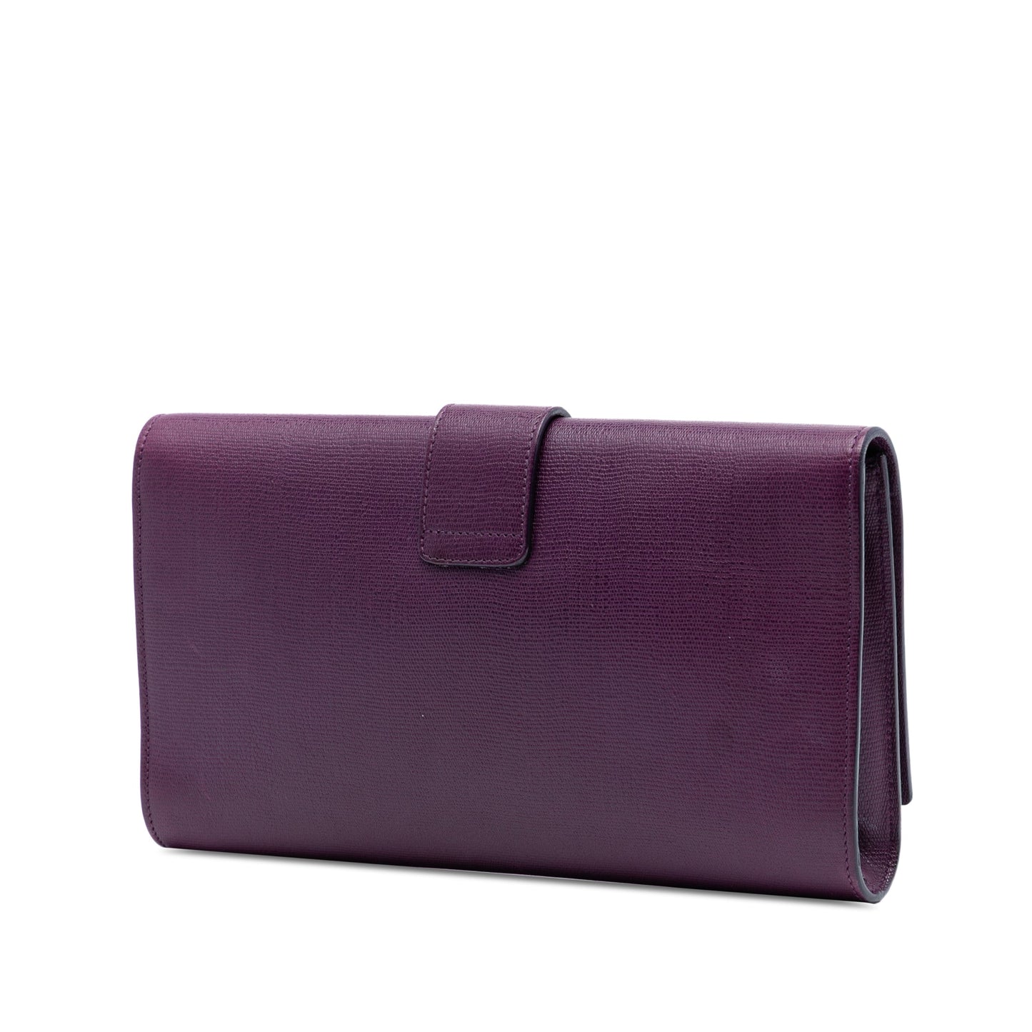 Saint Laurent Textured Leather Chyc Ligne Clutch