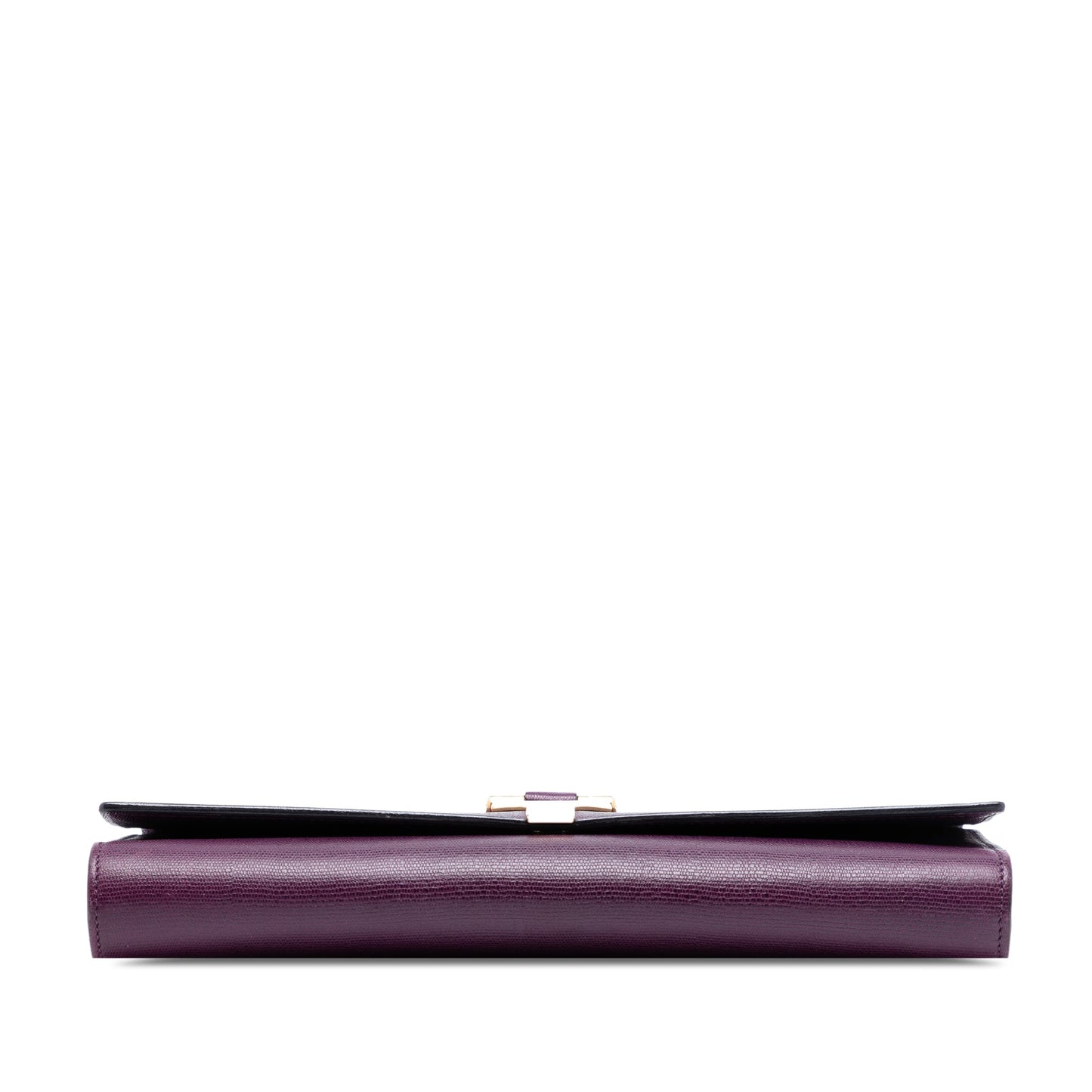 Saint Laurent Textured Leather Chyc Ligne Clutch