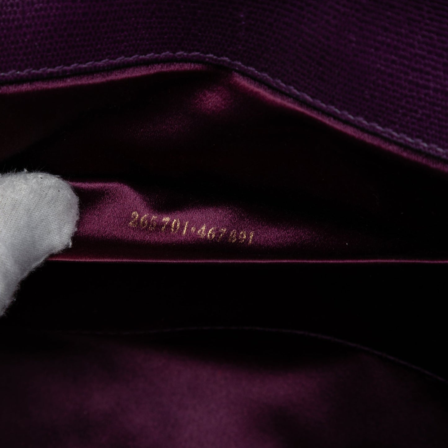 Saint Laurent Textured Leather Chyc Ligne Clutch