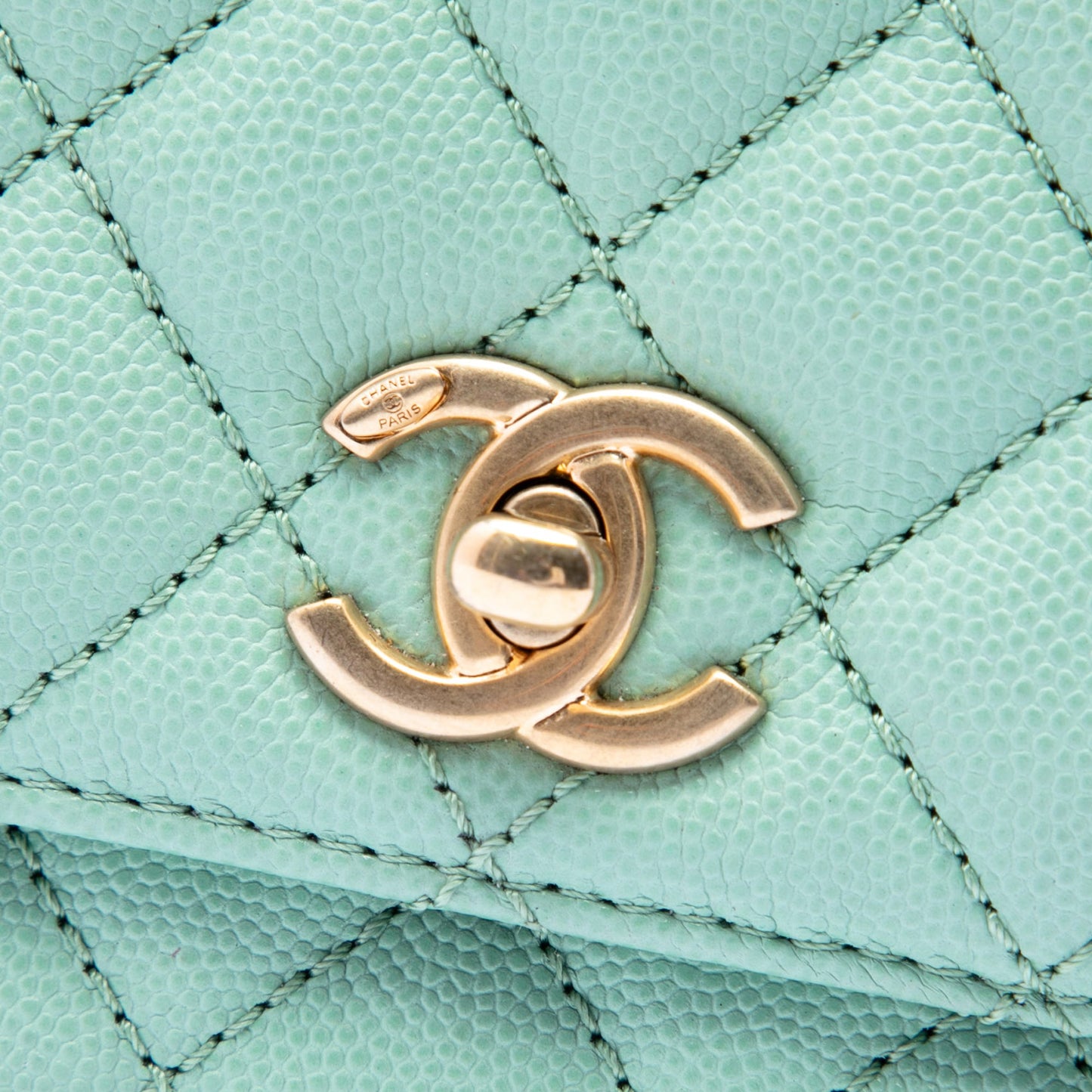 Chanel Extra Mini Quilted Caviar Coco Top Handle Bag