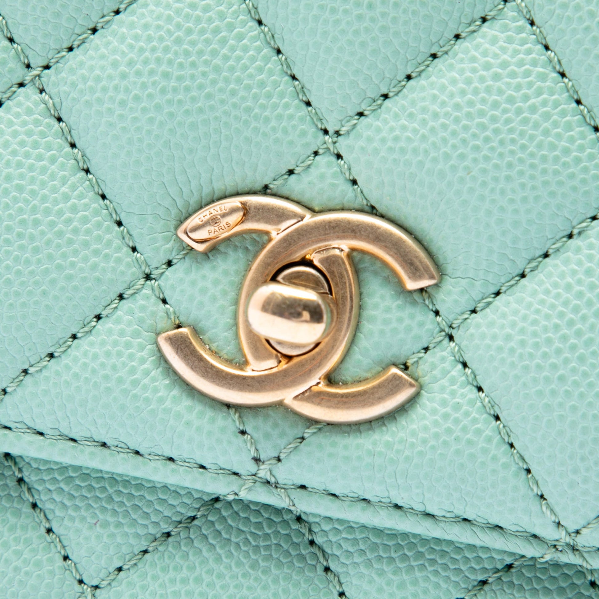 Chanel Extra Mini Quilted Caviar Coco Top Handle Bag