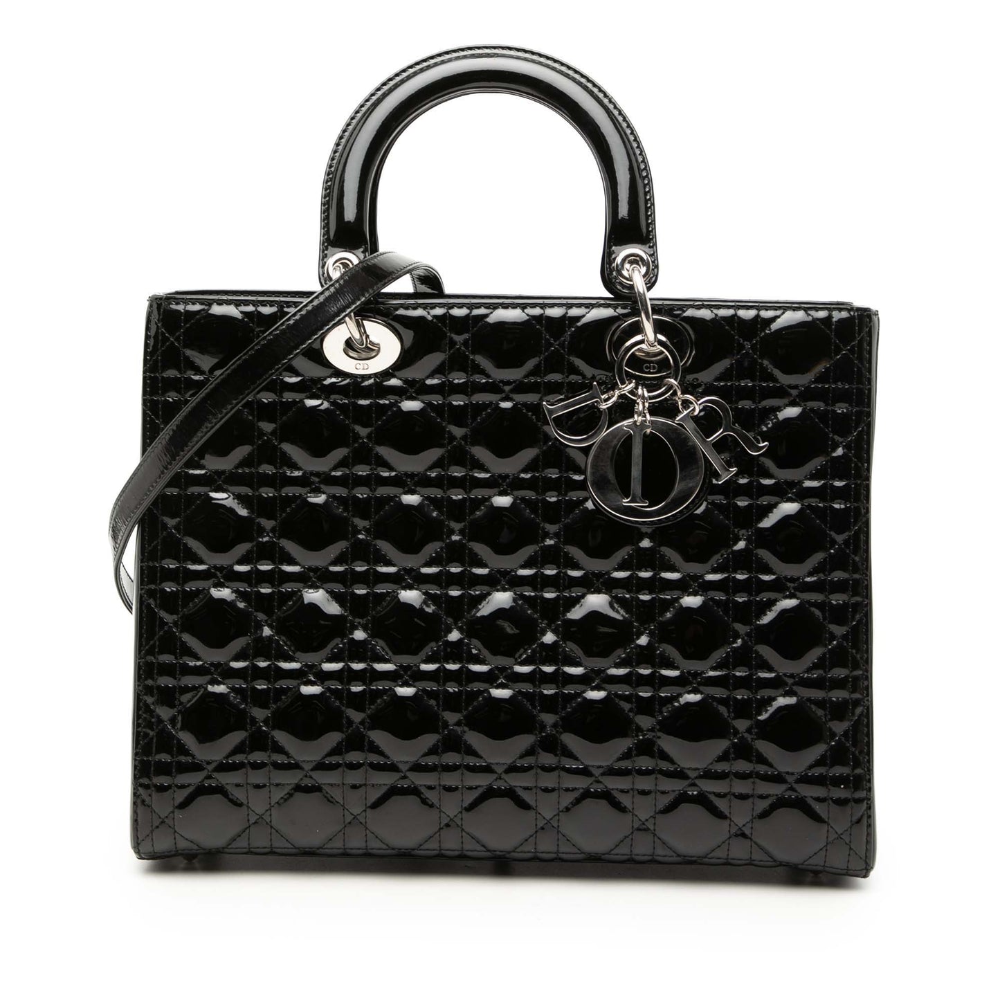 Dior Large Patent Cannage Lady Dior
