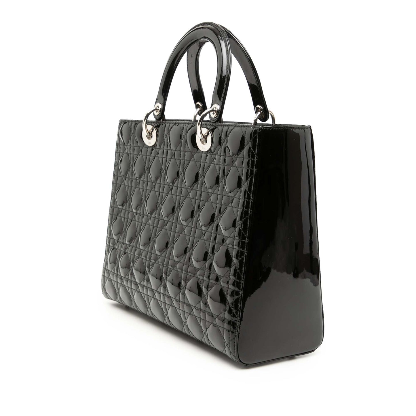 Dior Large Patent Cannage Lady Dior