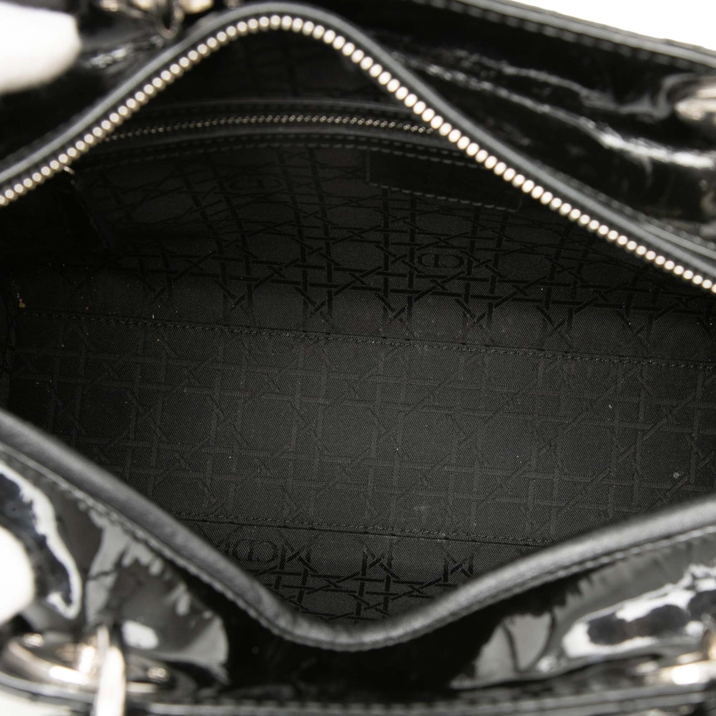 Dior Large Patent Cannage Lady Dior
