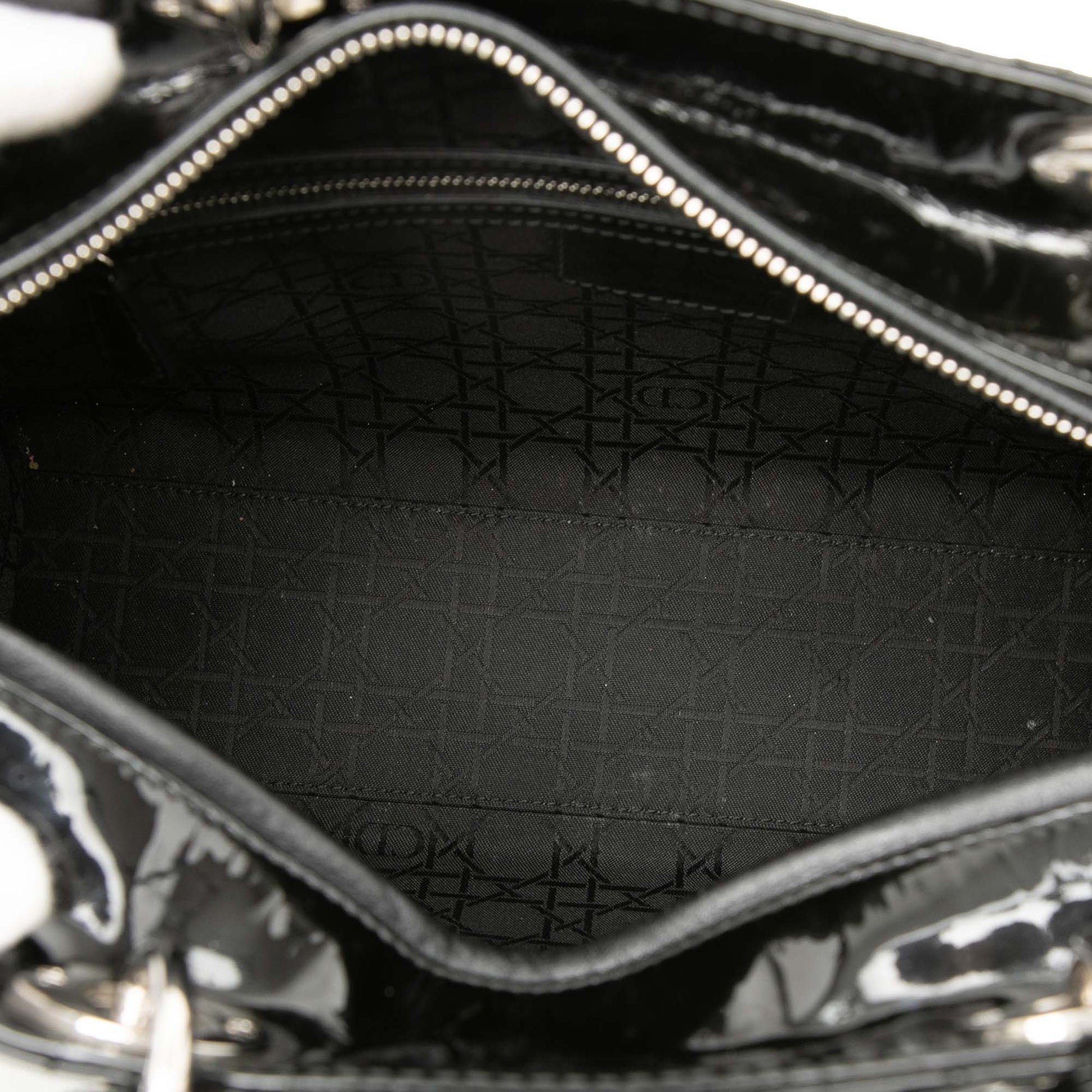 Dior Large Patent Cannage Lady Dior