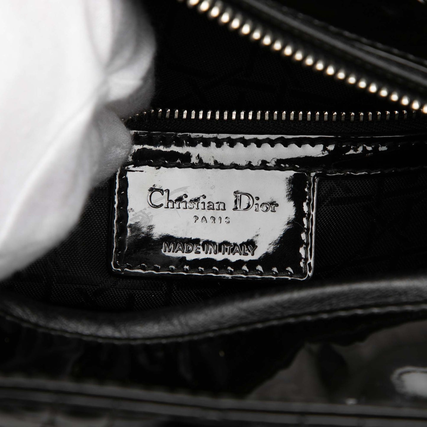 Dior Large Patent Cannage Lady Dior