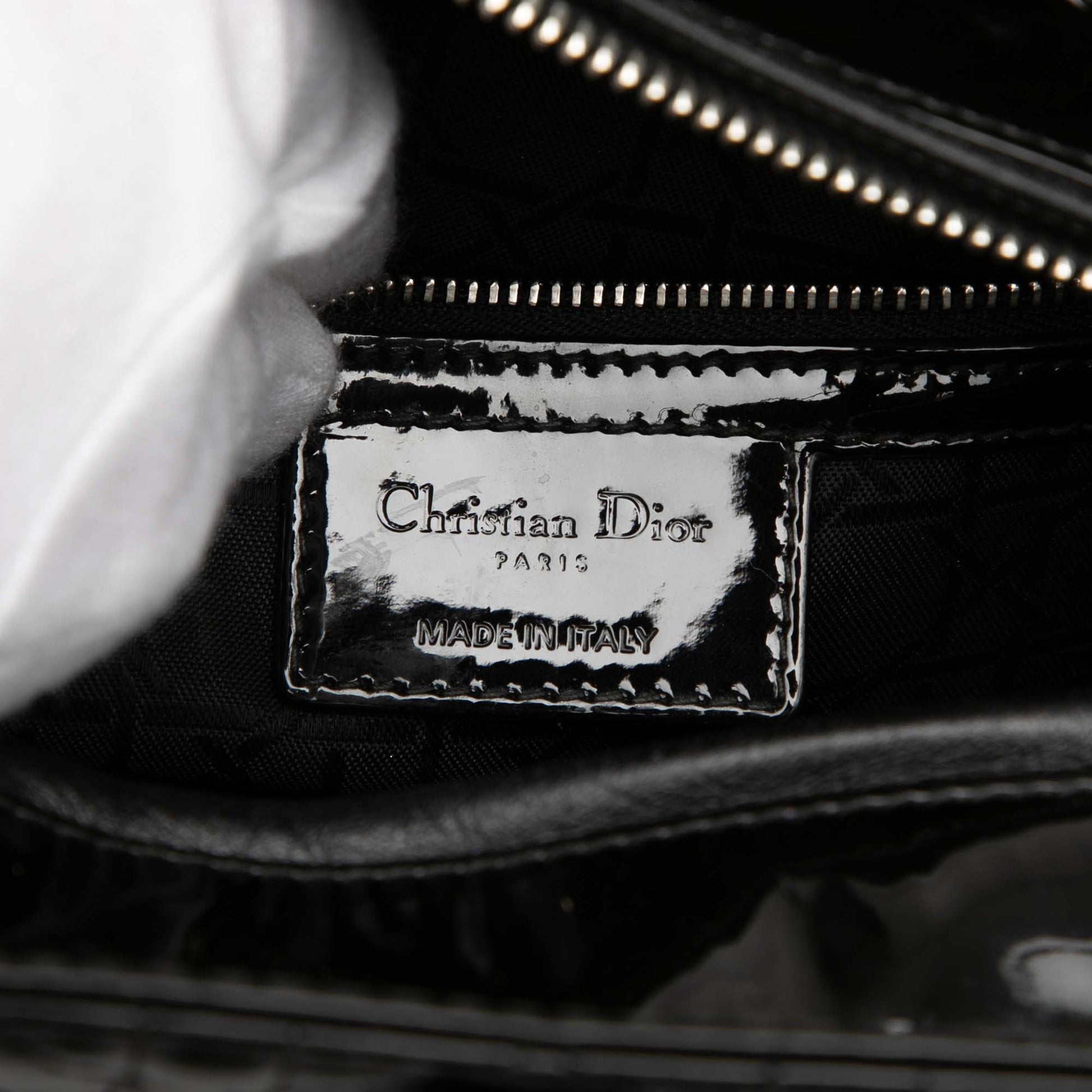 Dior Large Patent Cannage Lady Dior