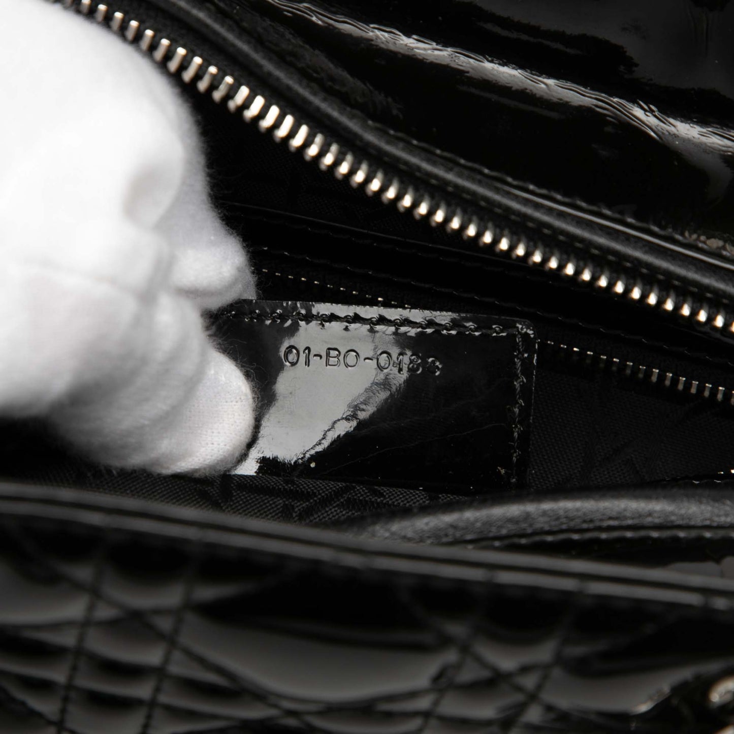 Dior Large Patent Cannage Lady Dior