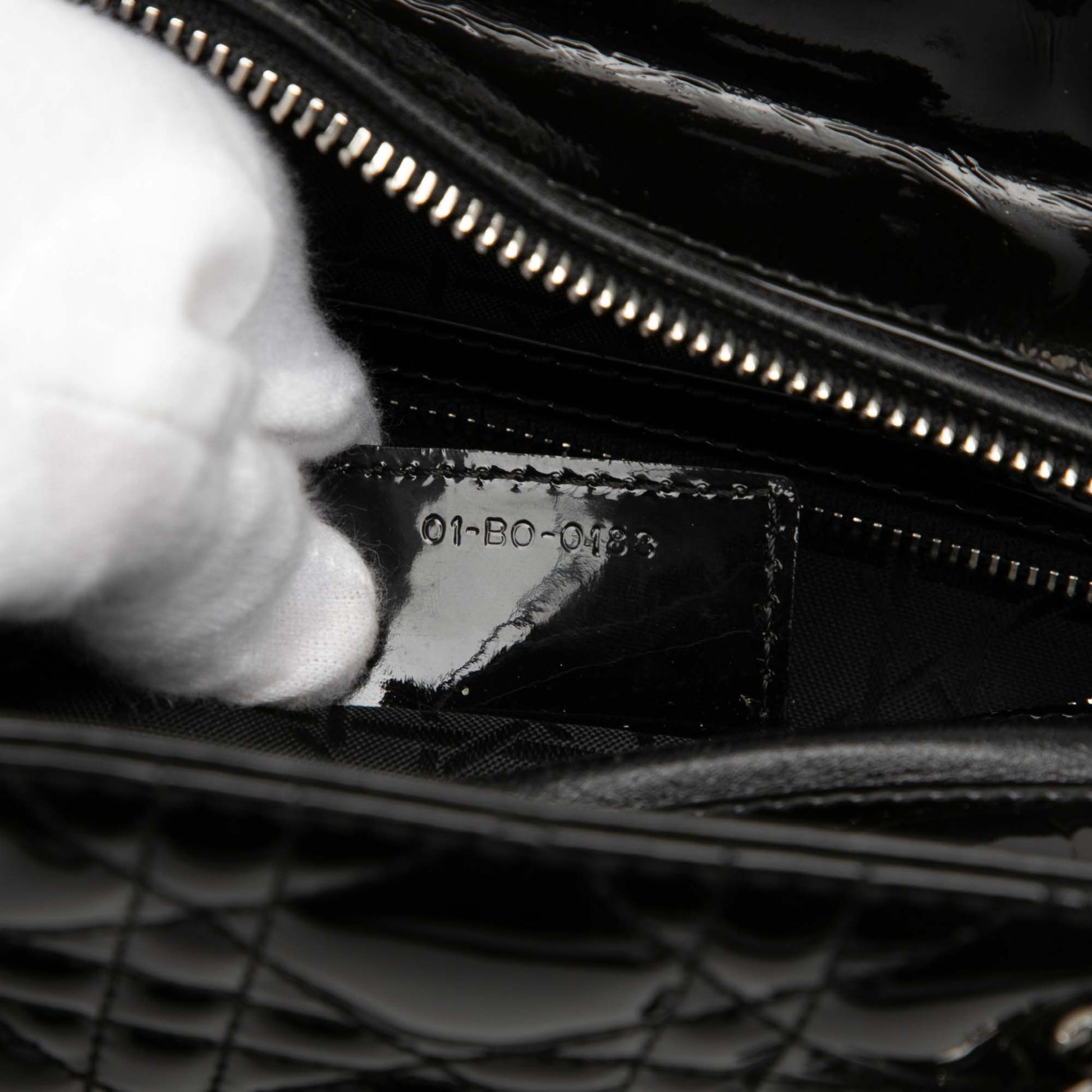 Dior Large Patent Cannage Lady Dior