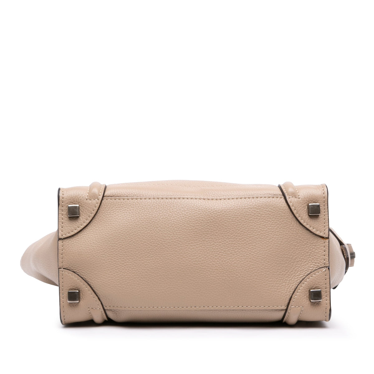 Celine Micro Leather Luggage Tote — Brown