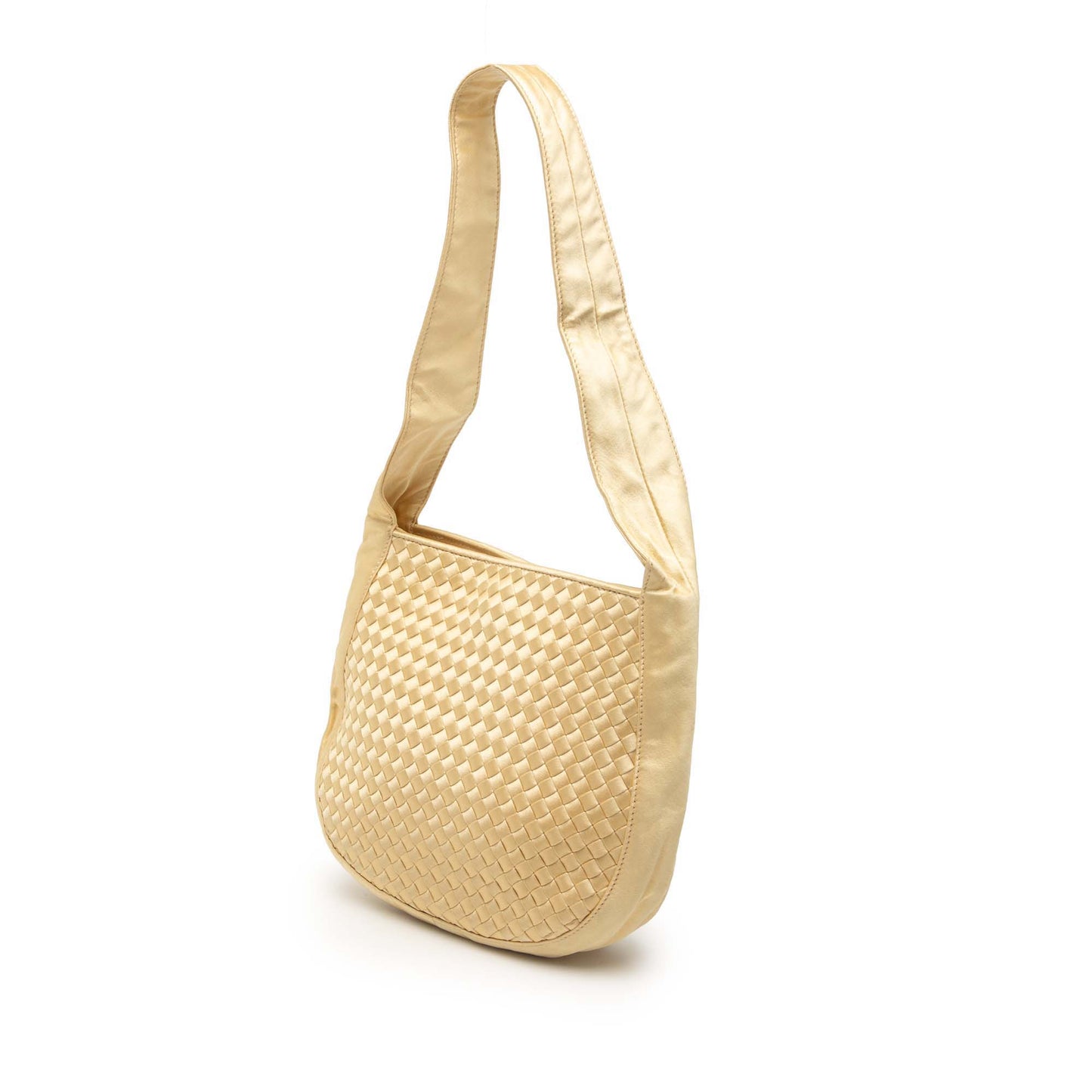 Bottega Veneta Satin Intrecciato Shoulder Bag