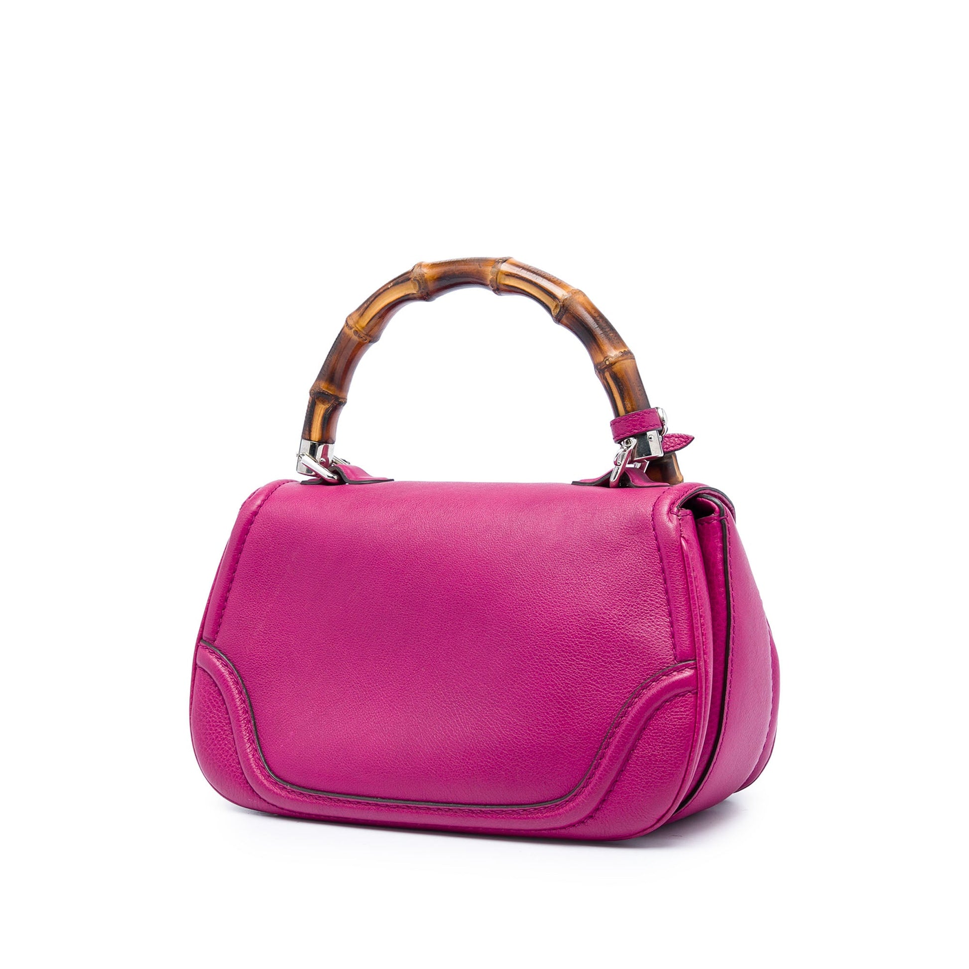 Gucci Medium Calfskin Bamboo Top Handle Bag