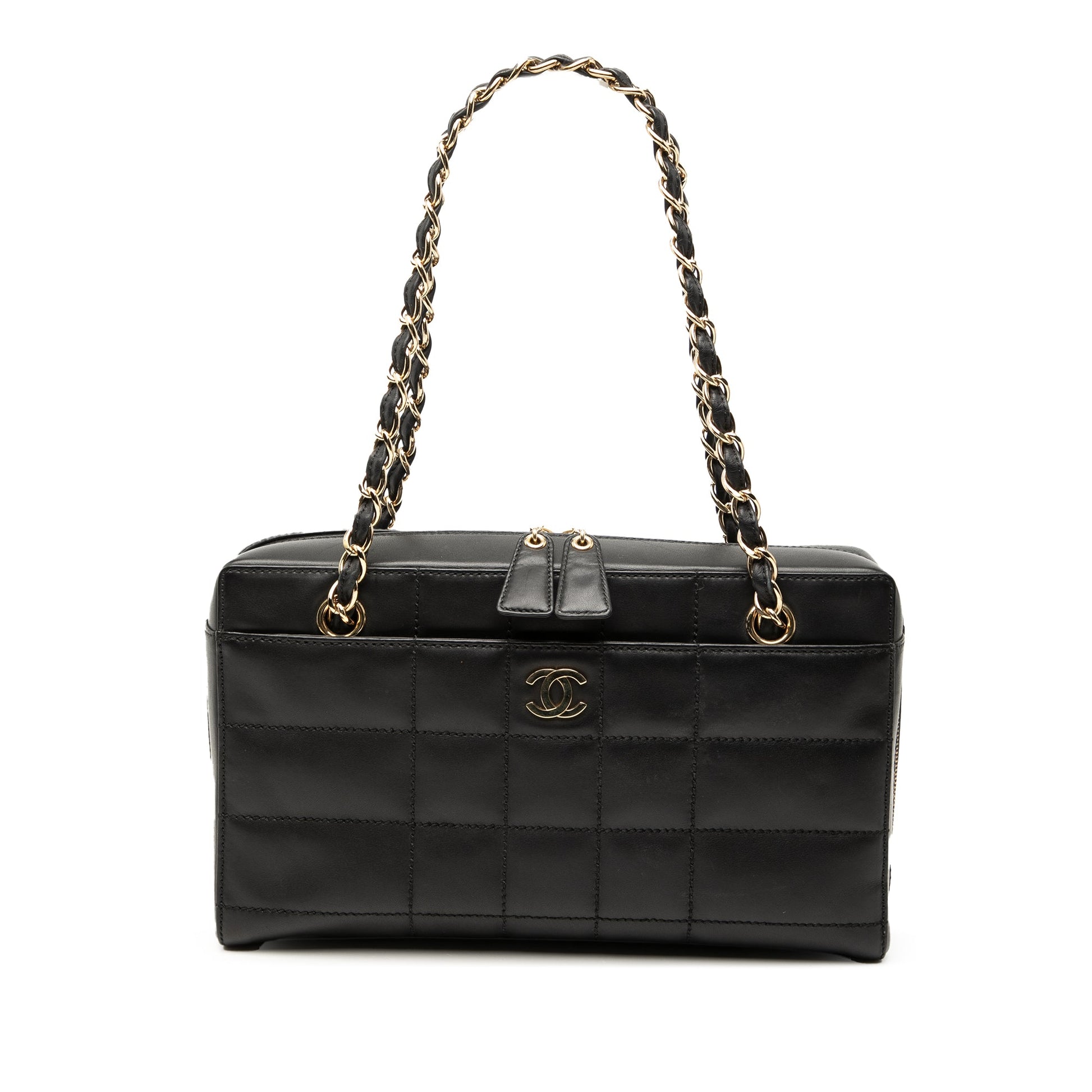 Chanel CC Choco Bar Lambskin Chain Shoulder Bag