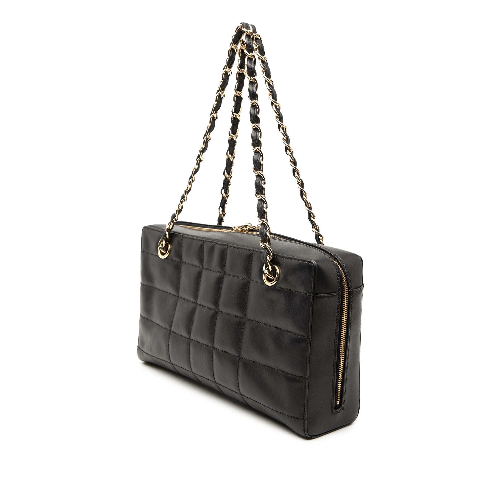 Chanel CC Choco Bar Lambskin Chain Shoulder Bag
