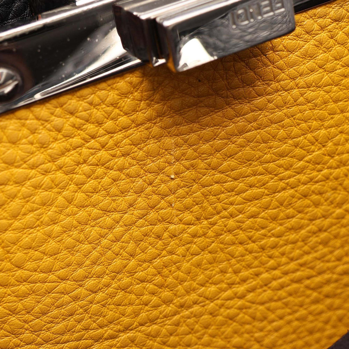Fendi Small Leather Selleria Peekaboo ISeeU Satchel — Black