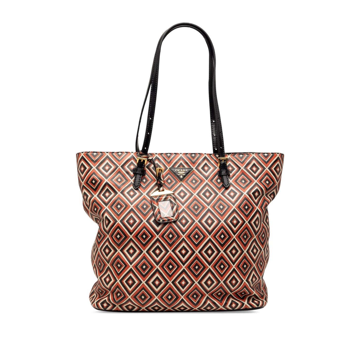 Prada Saffiano Diamond Print Tote