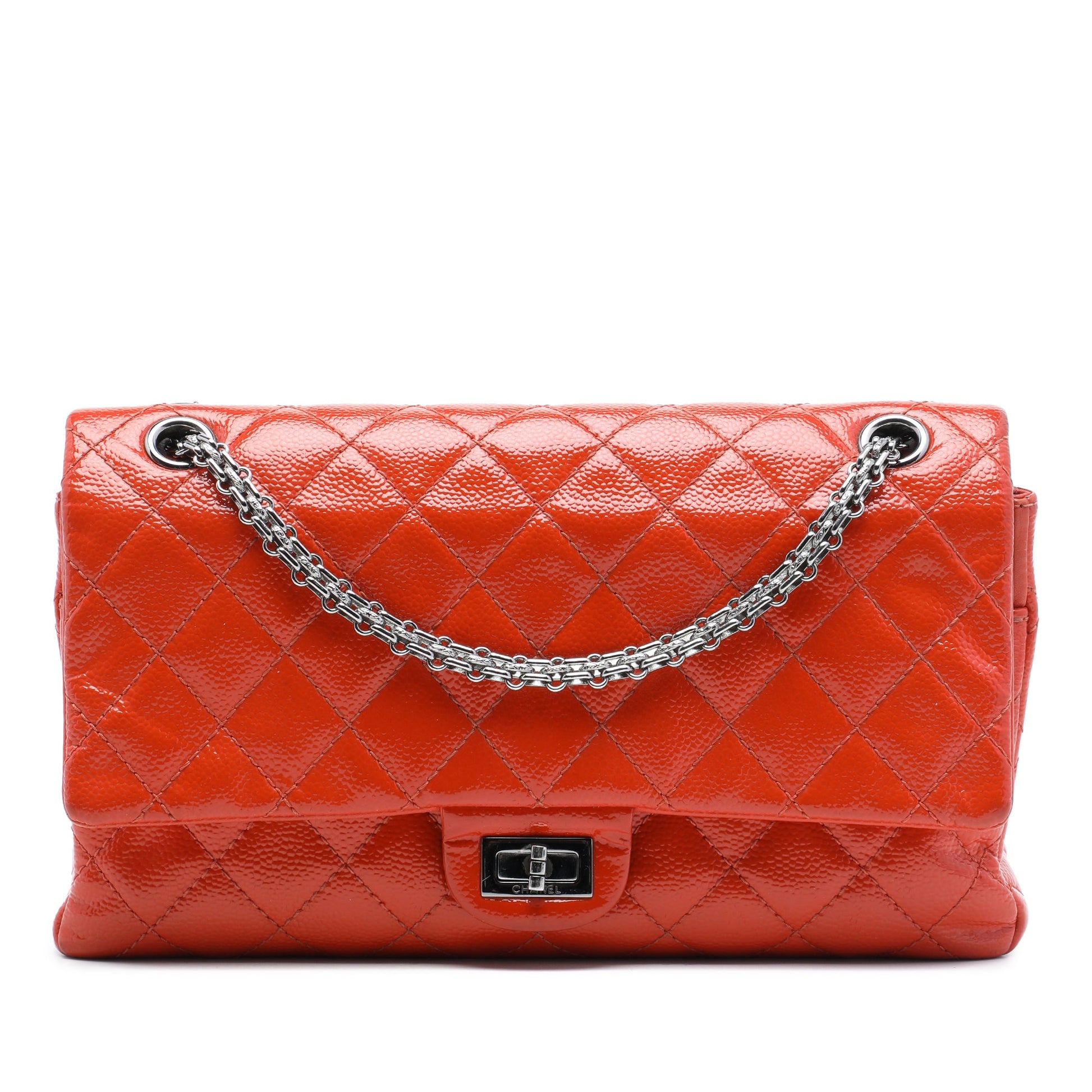 Chanel Quilted Patent Caviar Reissue 2.55 Double Flap 226