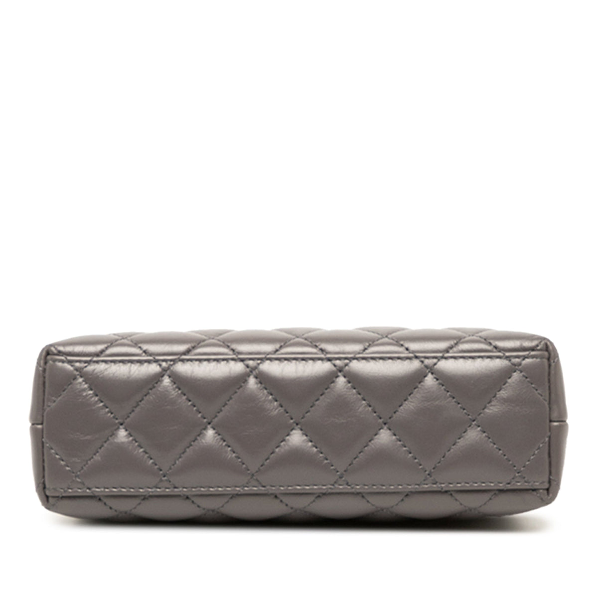 Chanel Nano Shiny Aged Calfskin Kelly Shopper Bag — Gray