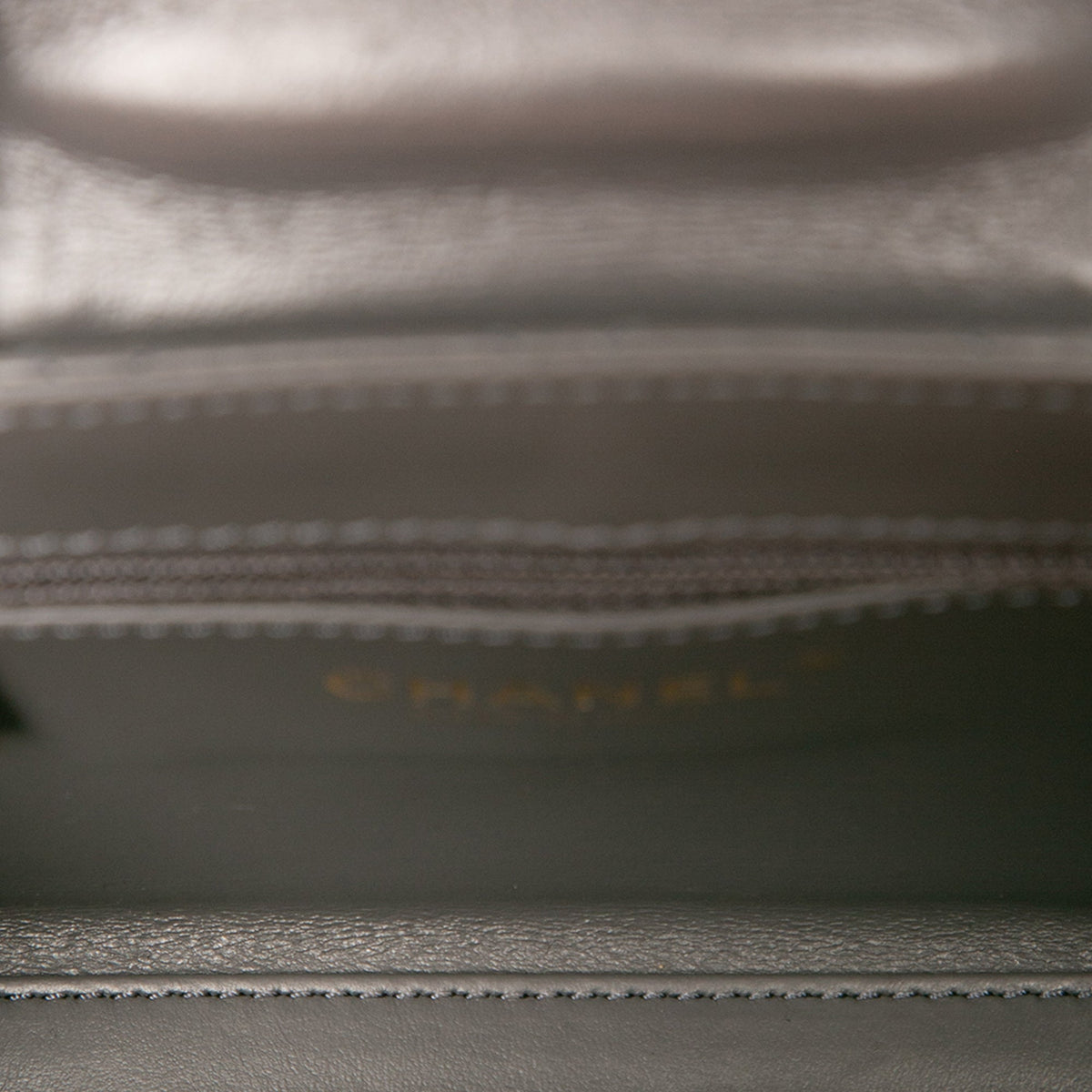 Chanel Nano Shiny Aged Calfskin Kelly Shopper Bag — Gray