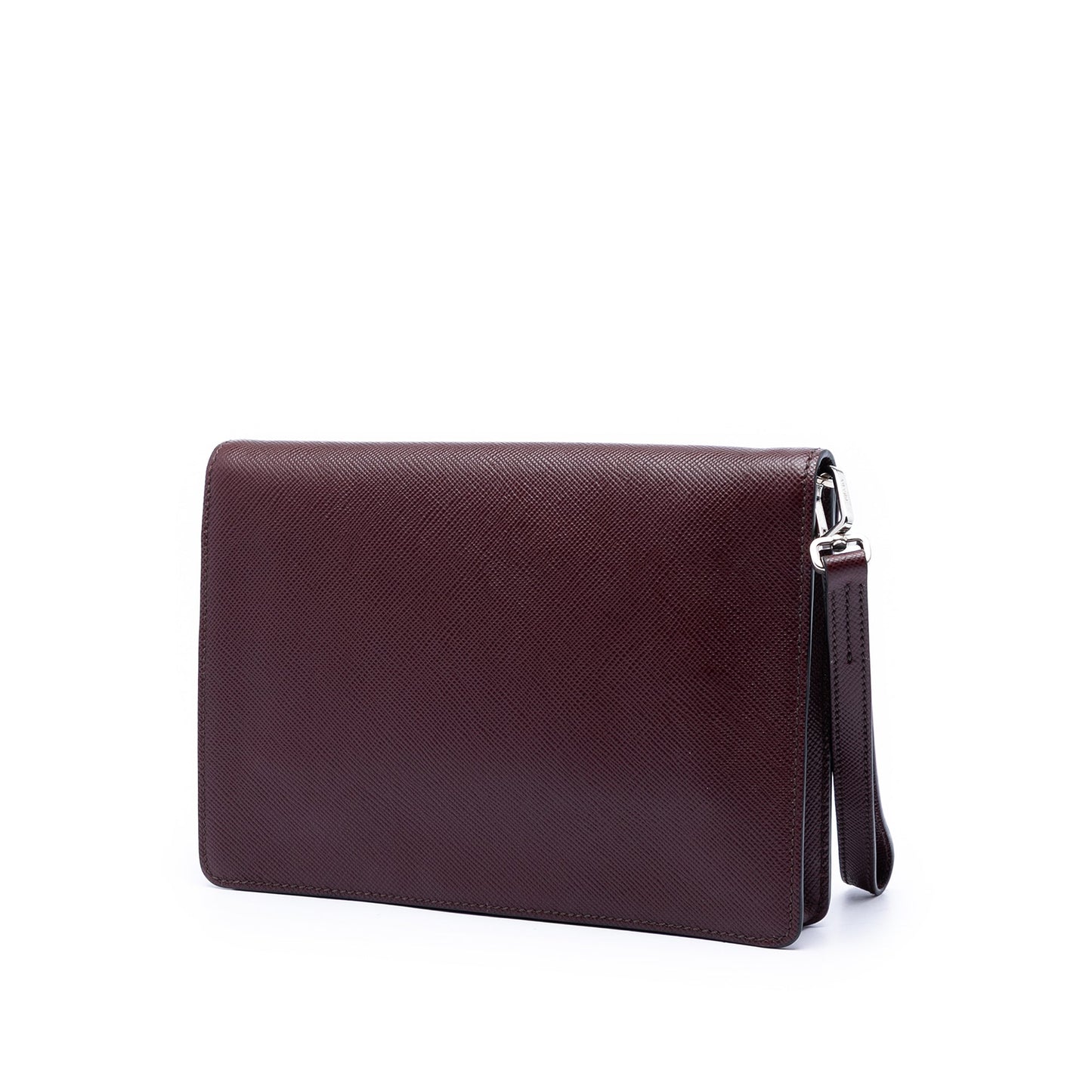 Prada Saffiano Double Lock Convertible Clutch