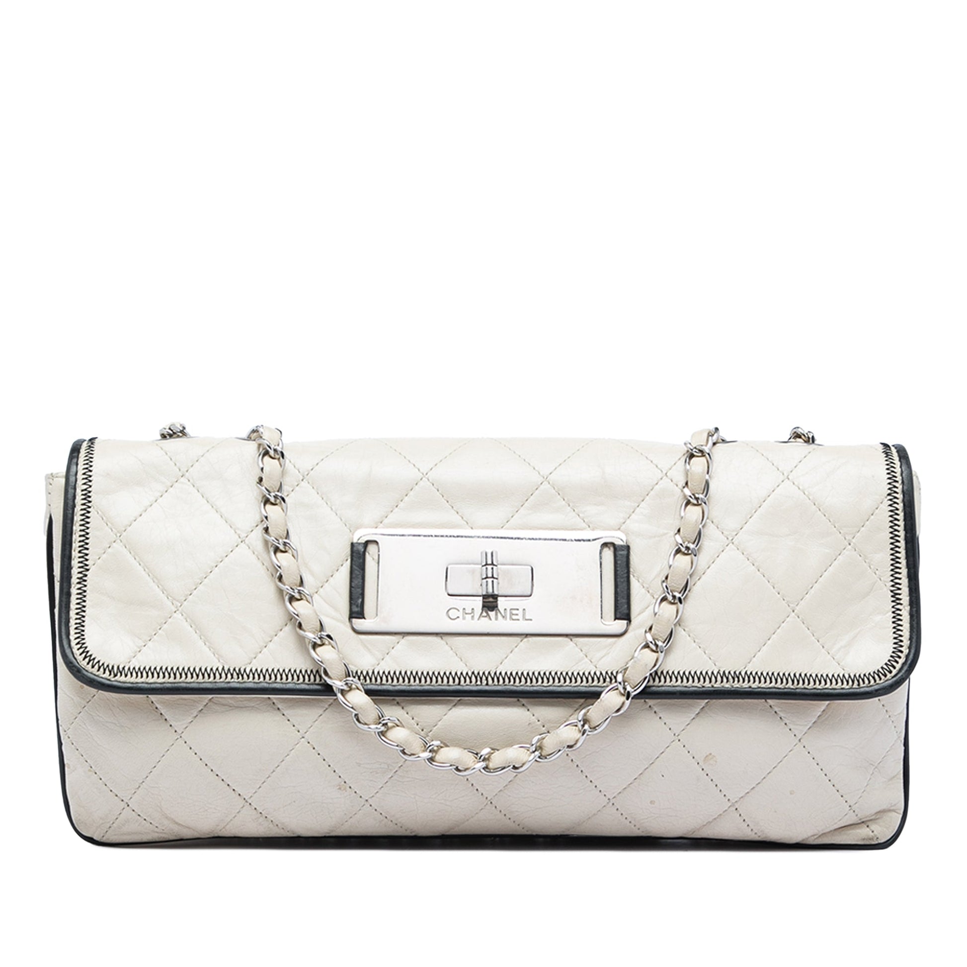 Chanel Quilted Aged Lambskin Reissue 2.55 East West Flap