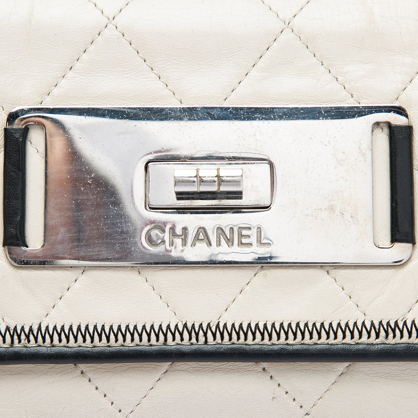 Chanel Quilted Aged Lambskin Reissue 2.55 East West Flap