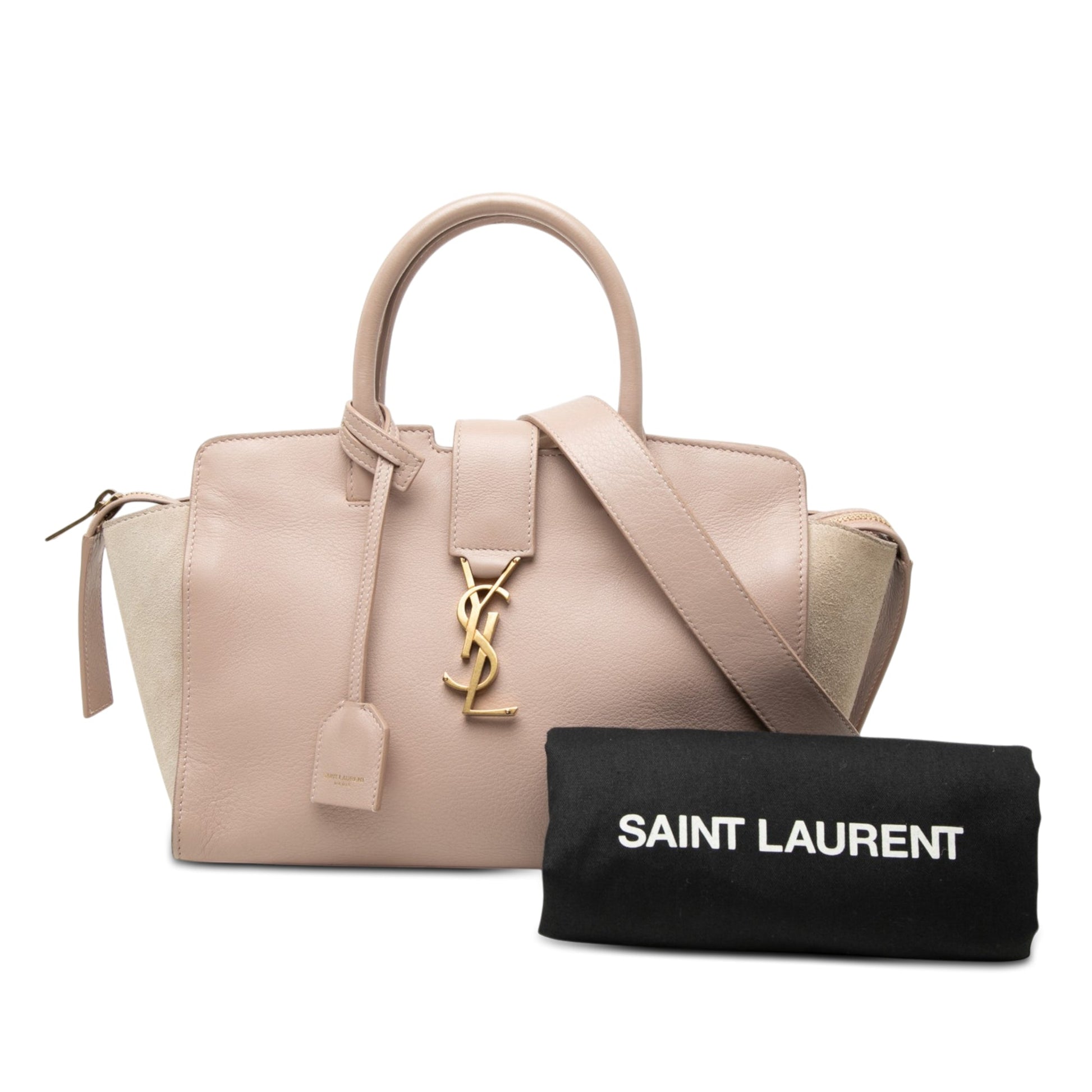 Saint Laurent Baby Leather Monogram Downtown Cabas Satchel