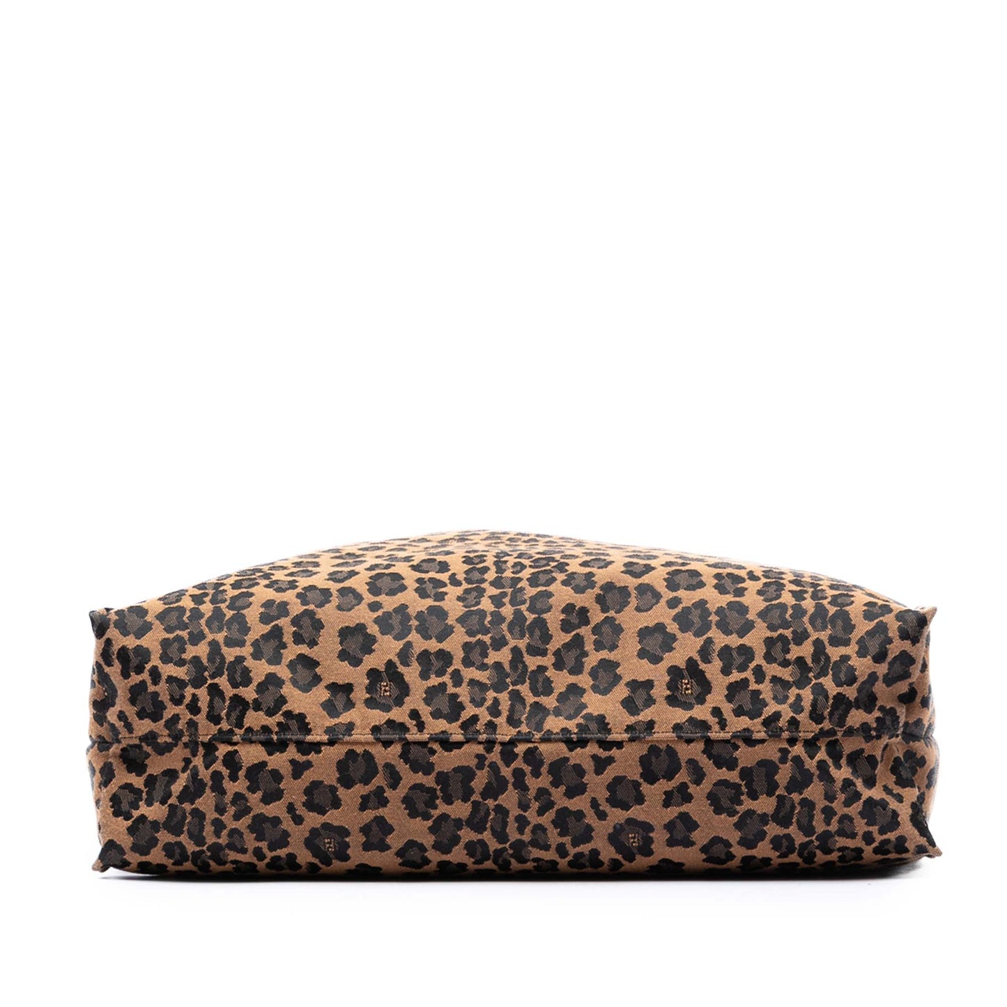 Fendi Leopard Printed Canvas Shopping Tote