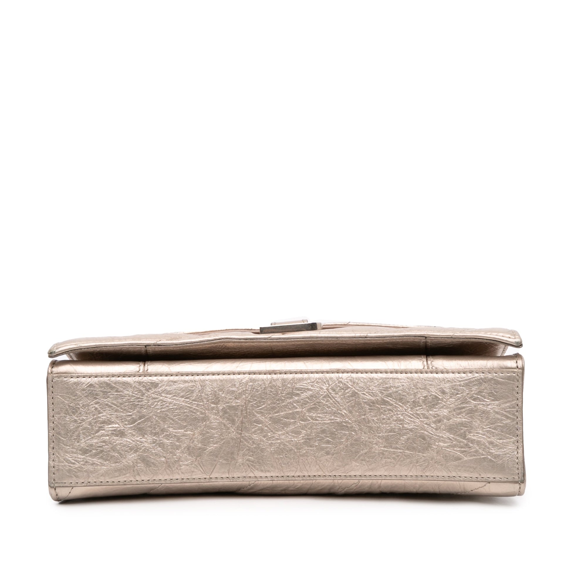Balenciaga Small Metallic Calfskin Crush Chain Shoulder Bag