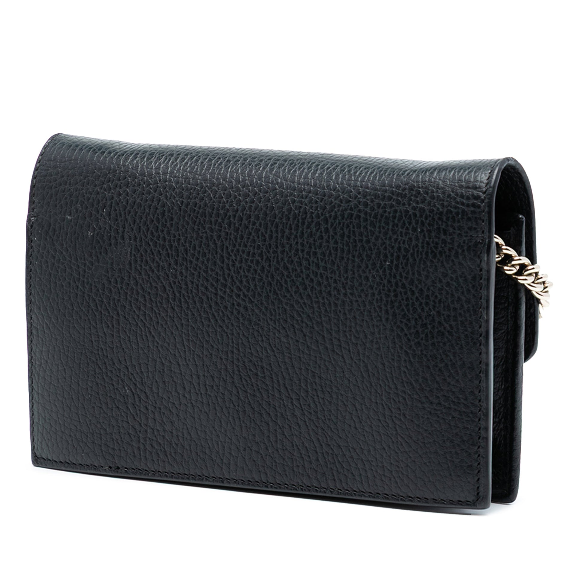 Gucci Leather Interlocking G Dollar Wallet on Chain