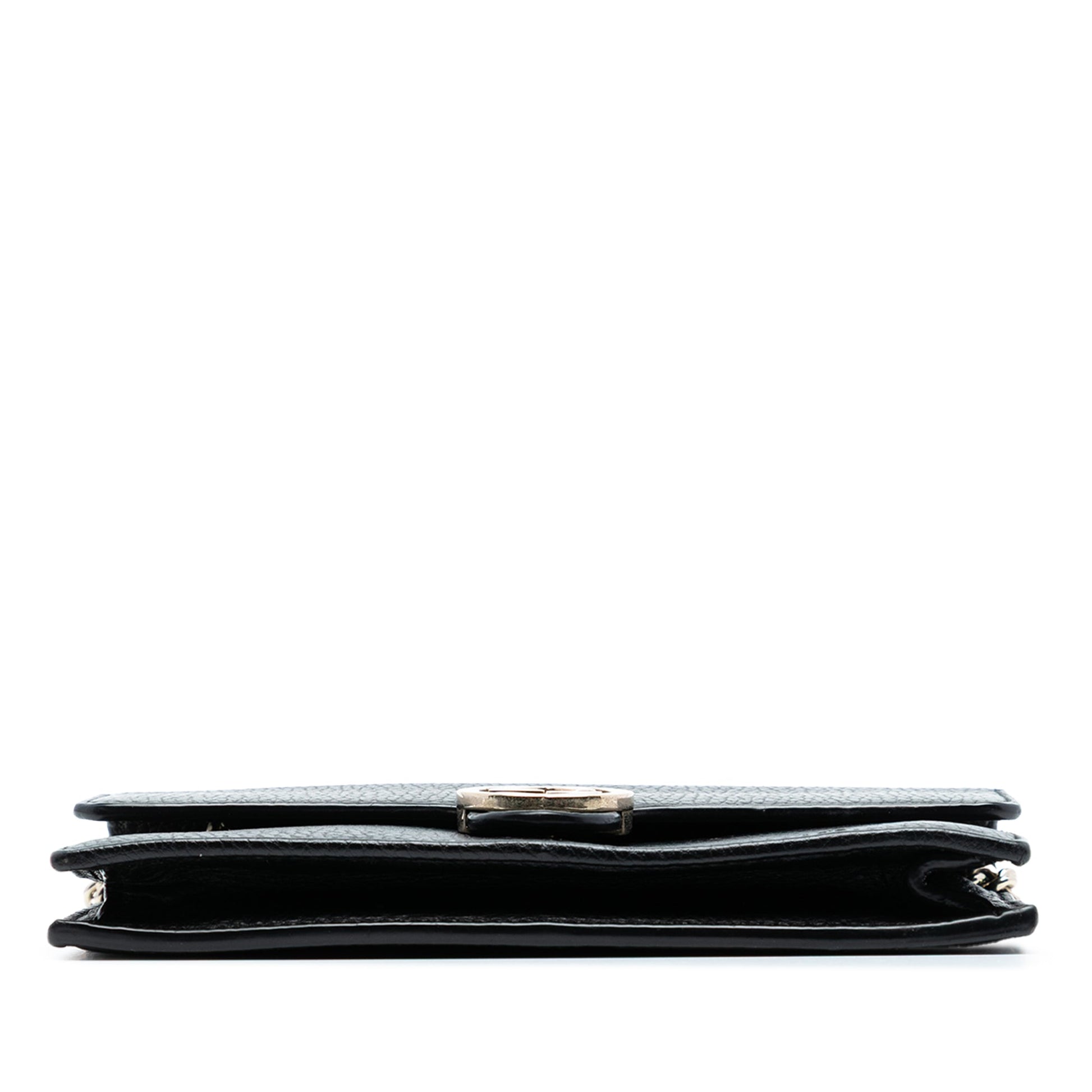 Gucci Leather Interlocking G Dollar Wallet on Chain