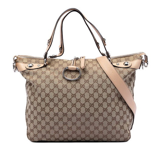 Gucci Large GG Canvas Icon Bit Satchel
