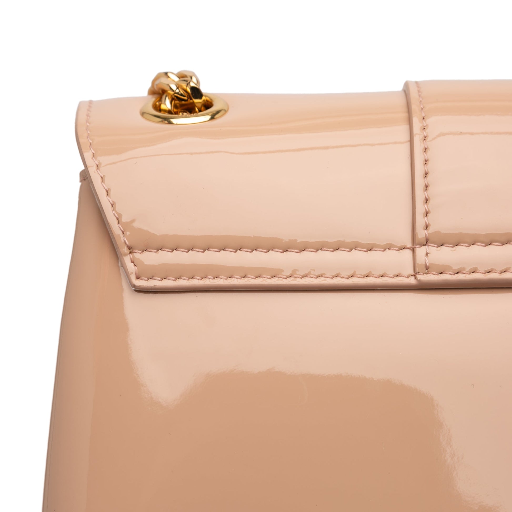 Celine Teen Patent Triomphe Victoire Chain Shoulder Bag