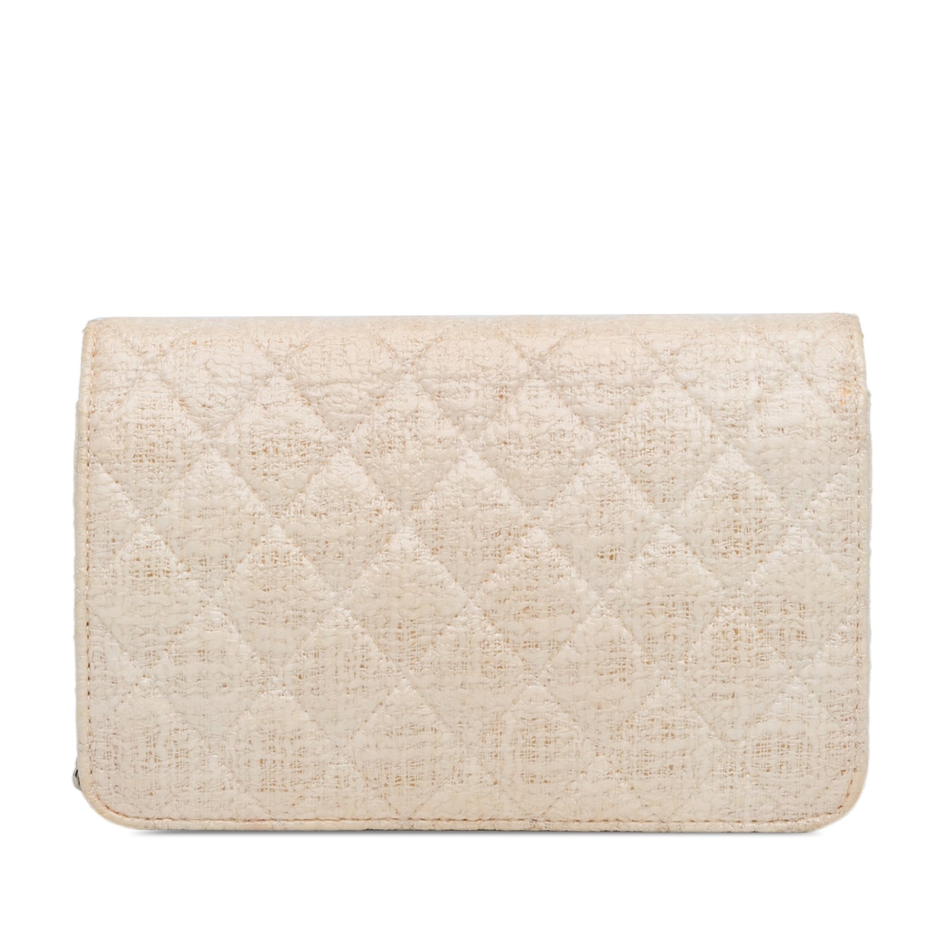 Chanel CC Coated Tweed Wallet On Chain