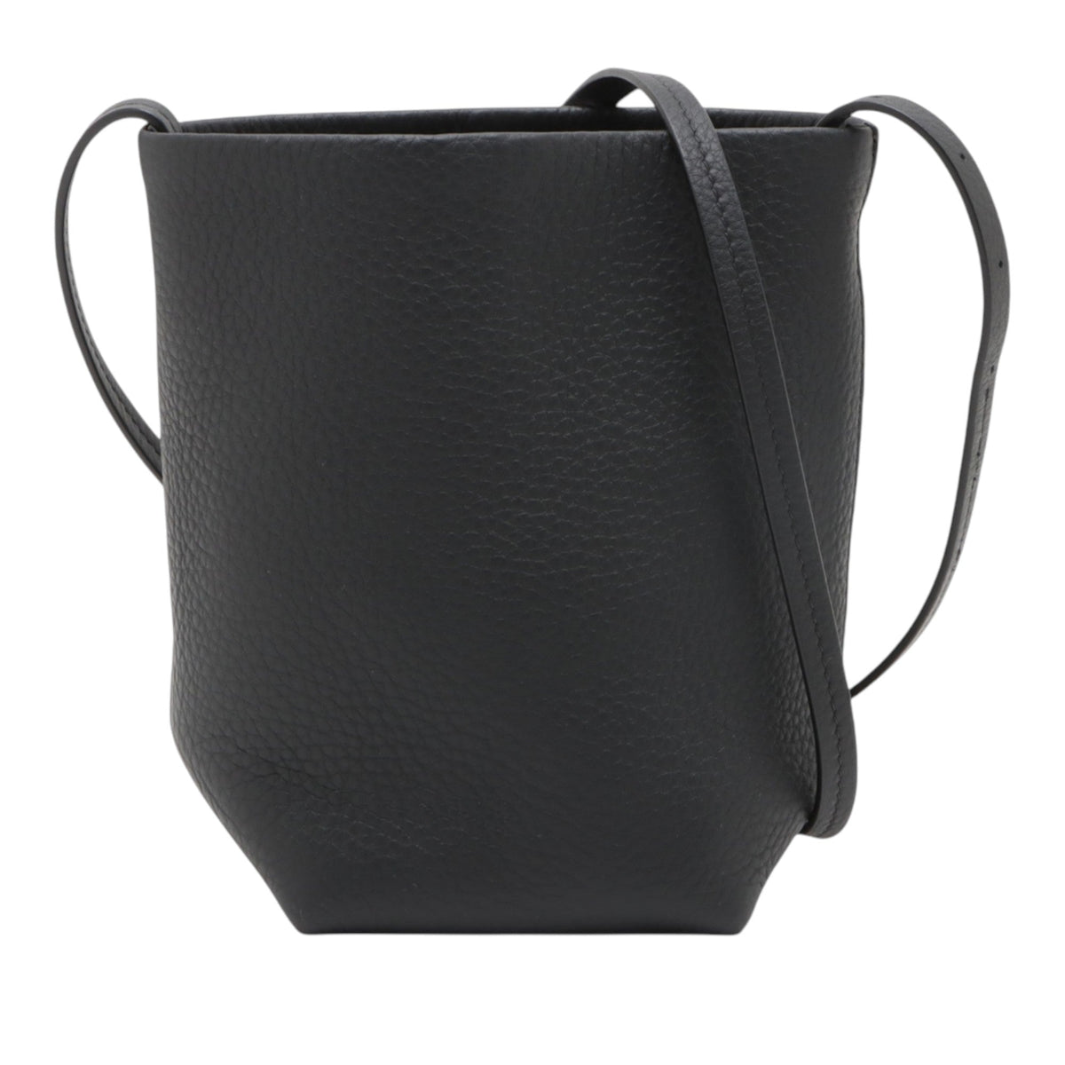 The Row Leather Park Crossbody — Black