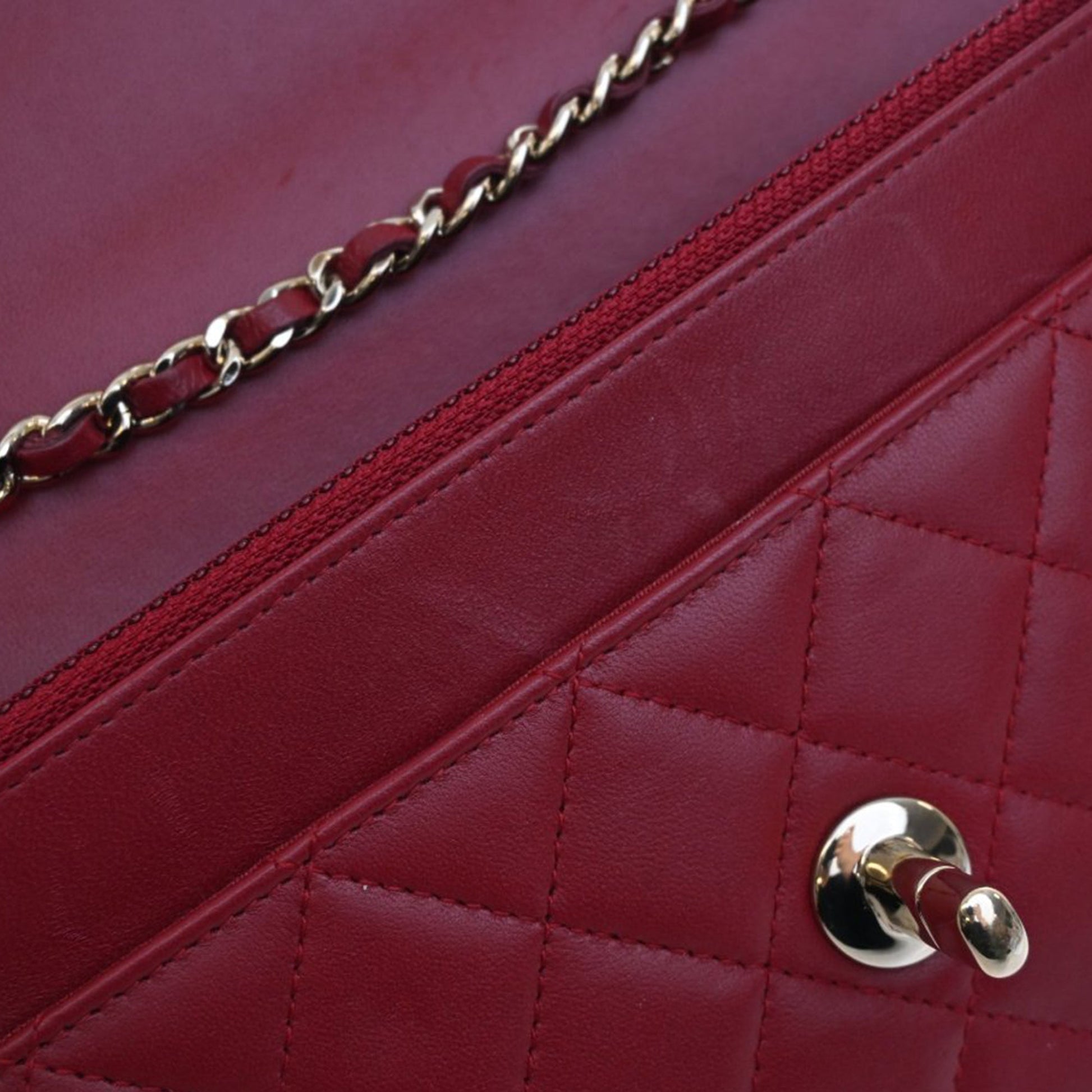 Quilted Lambskin Trendy CC Wallet On Chain