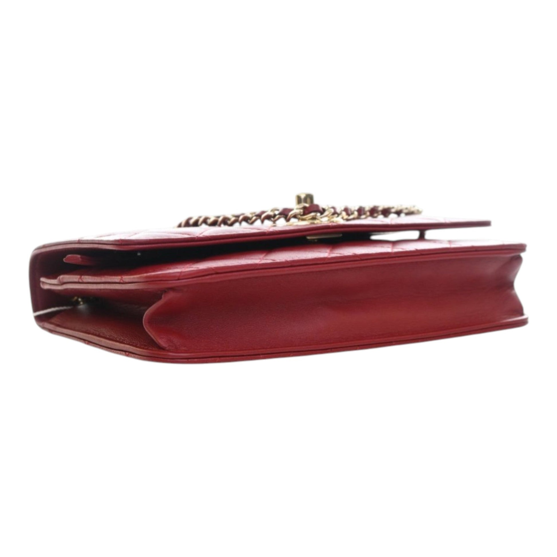 Quilted Lambskin Trendy CC Wallet On Chain