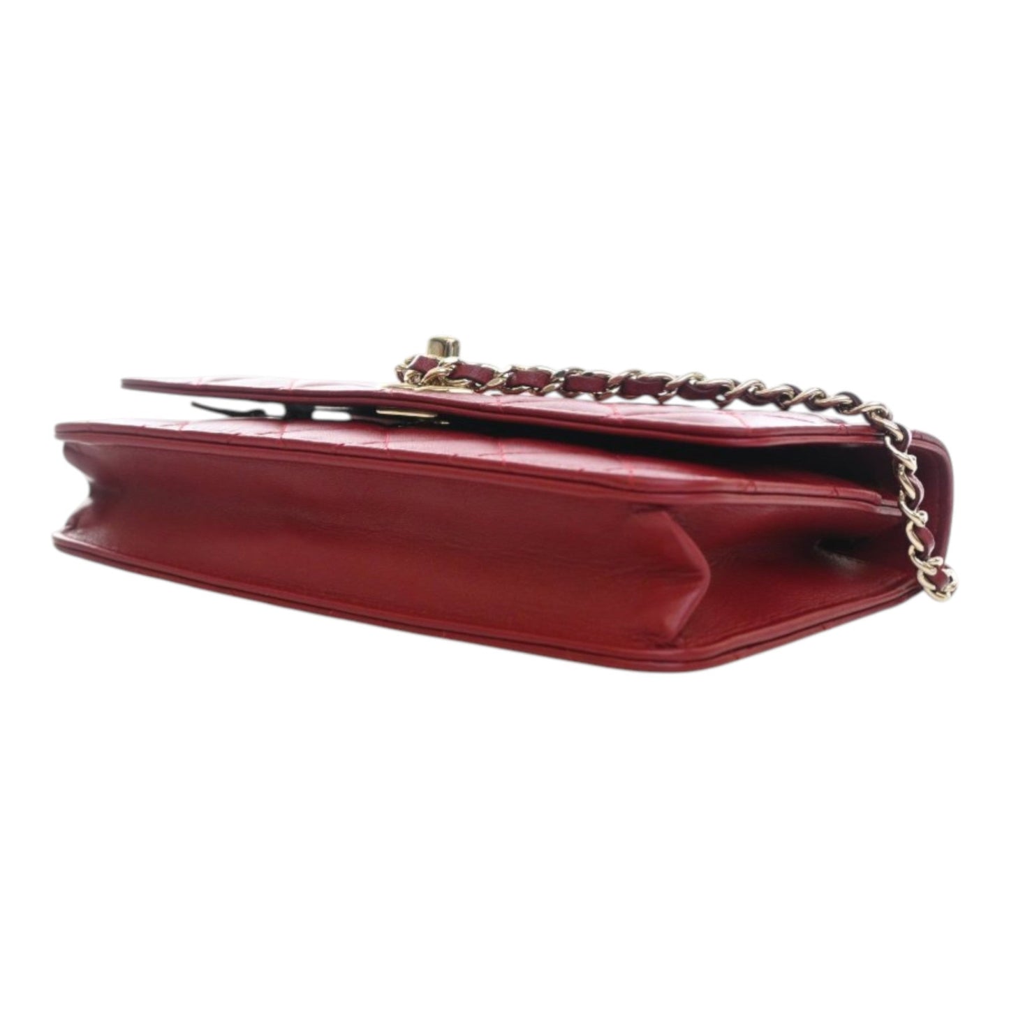 Quilted Lambskin Trendy CC Wallet On Chain