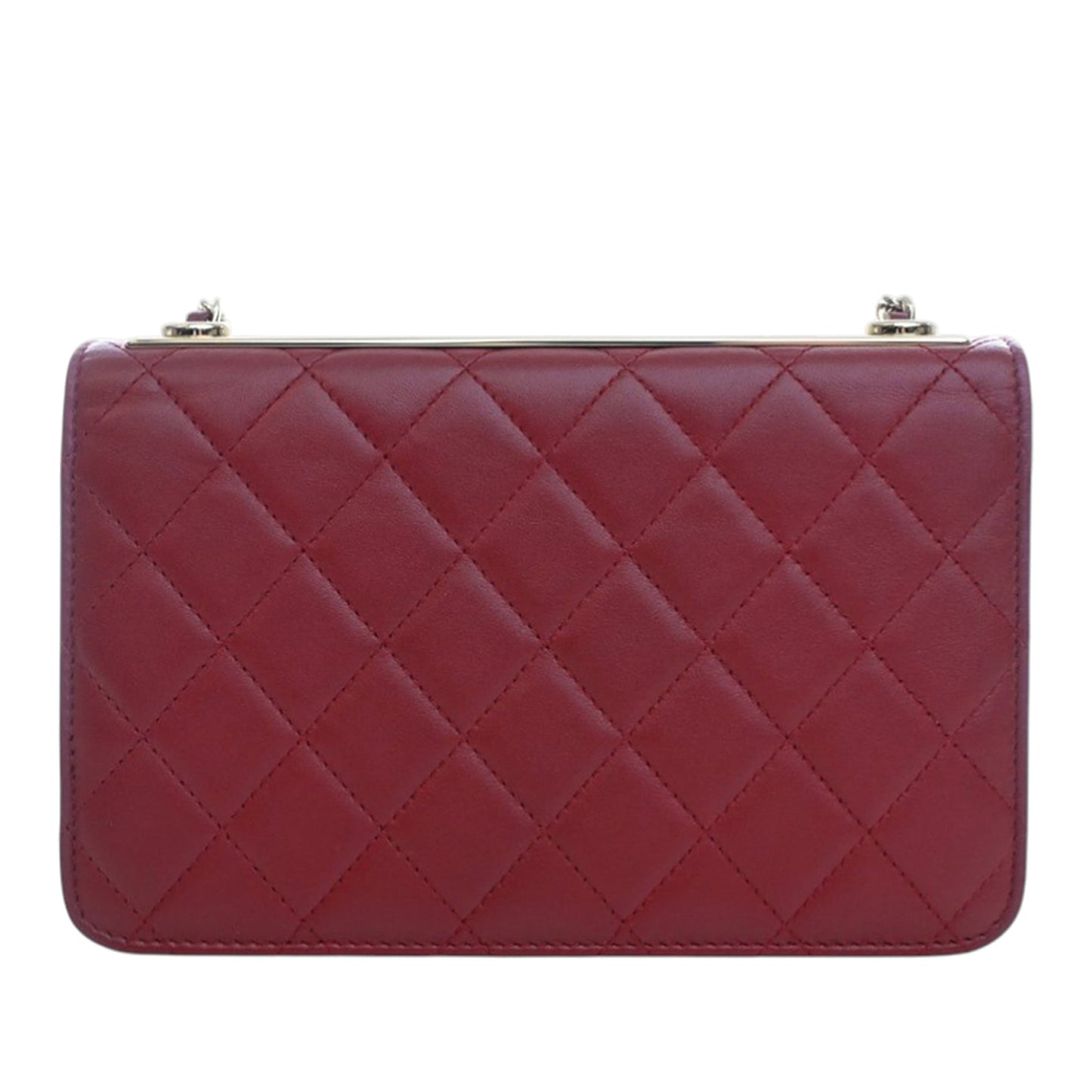 Quilted Lambskin Trendy CC Wallet On Chain