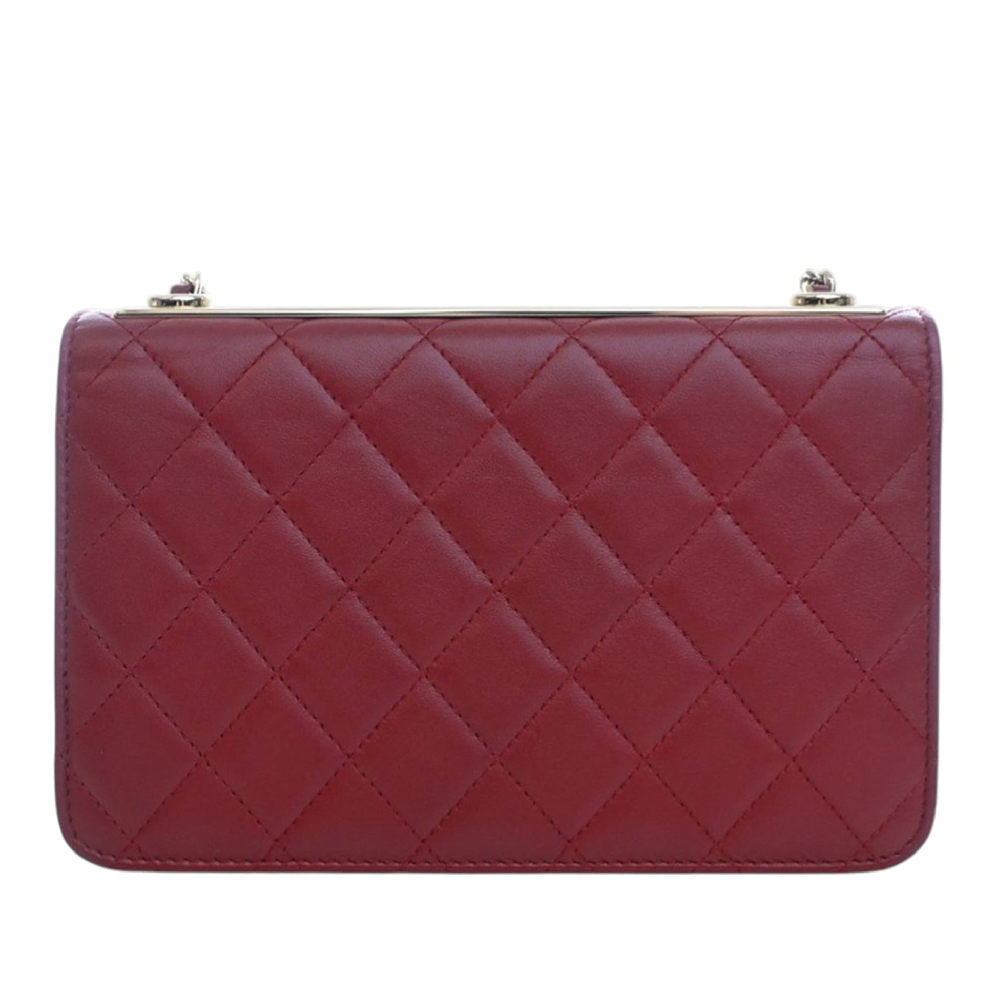 Quilted Lambskin Trendy CC Wallet On Chain