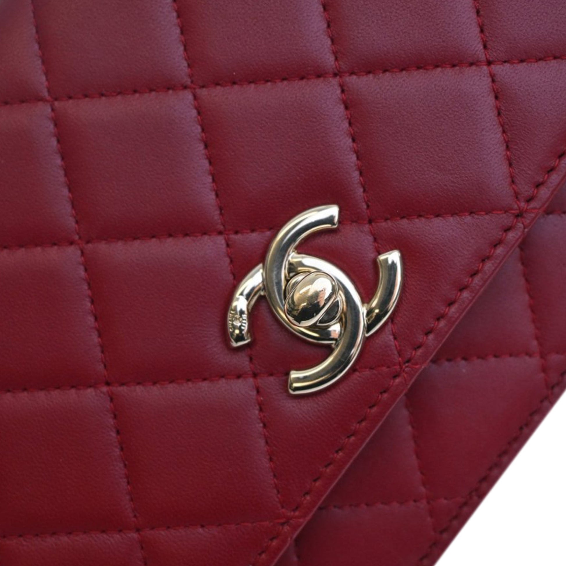 Quilted Lambskin Trendy CC Wallet On Chain