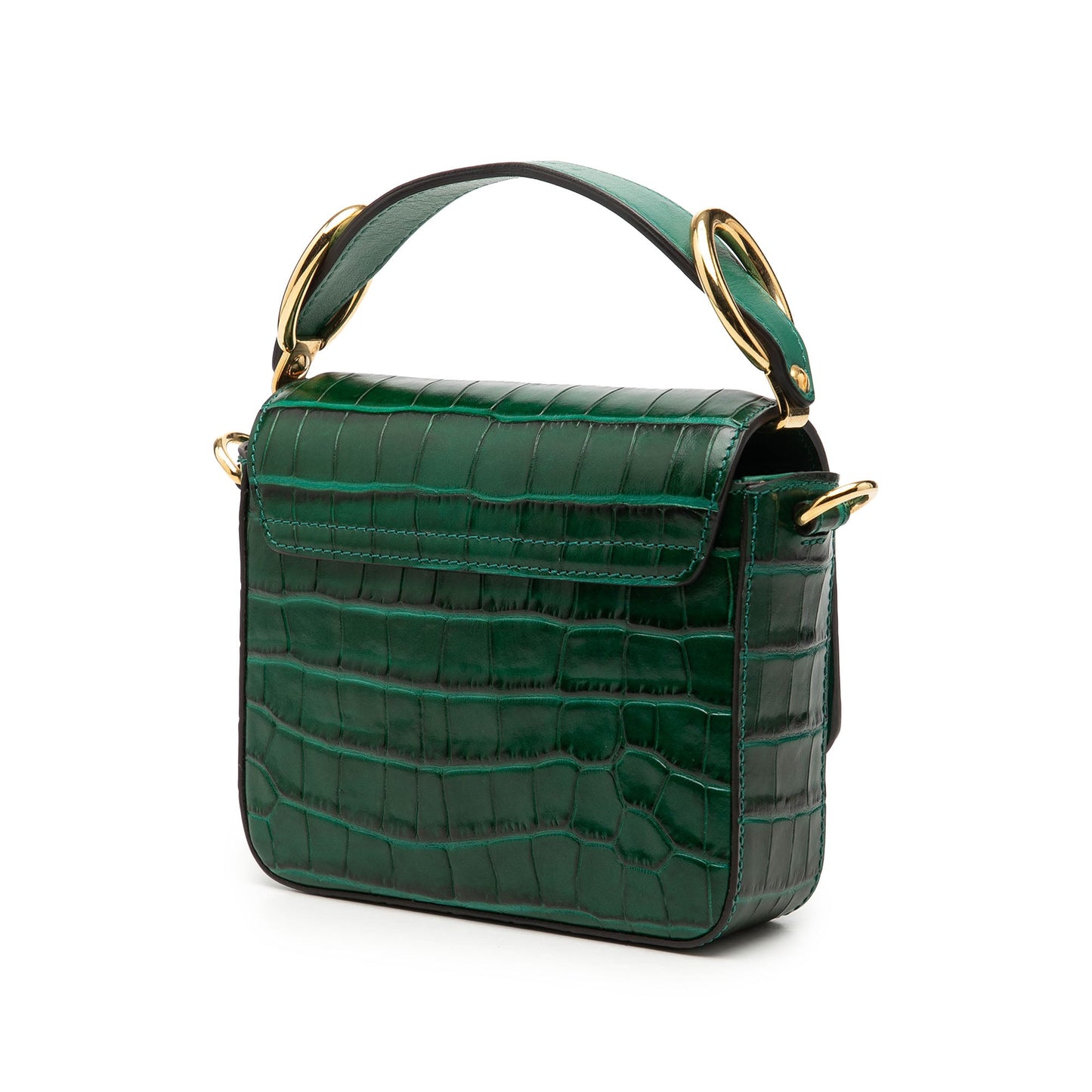 Chloé Mini Croc Embossed Calfskin C Satchel