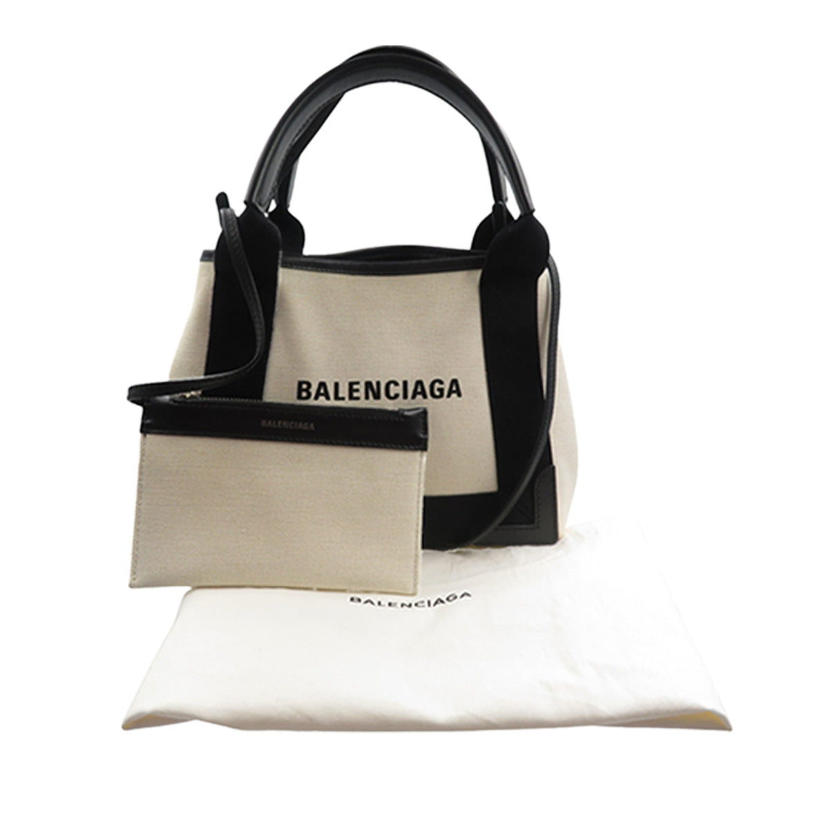 Balenciaga Canvas Navy Cabas XS