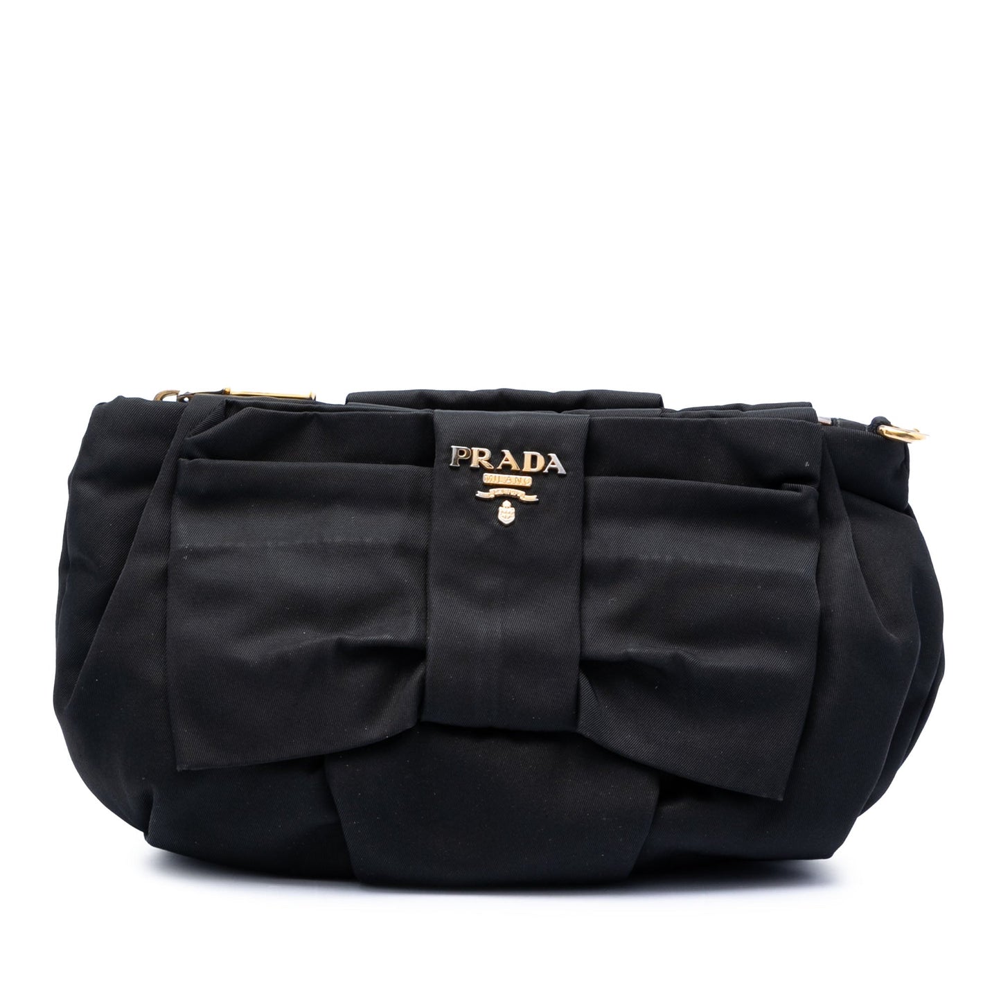 Prada Tessuto Bow Wristlet Clutch