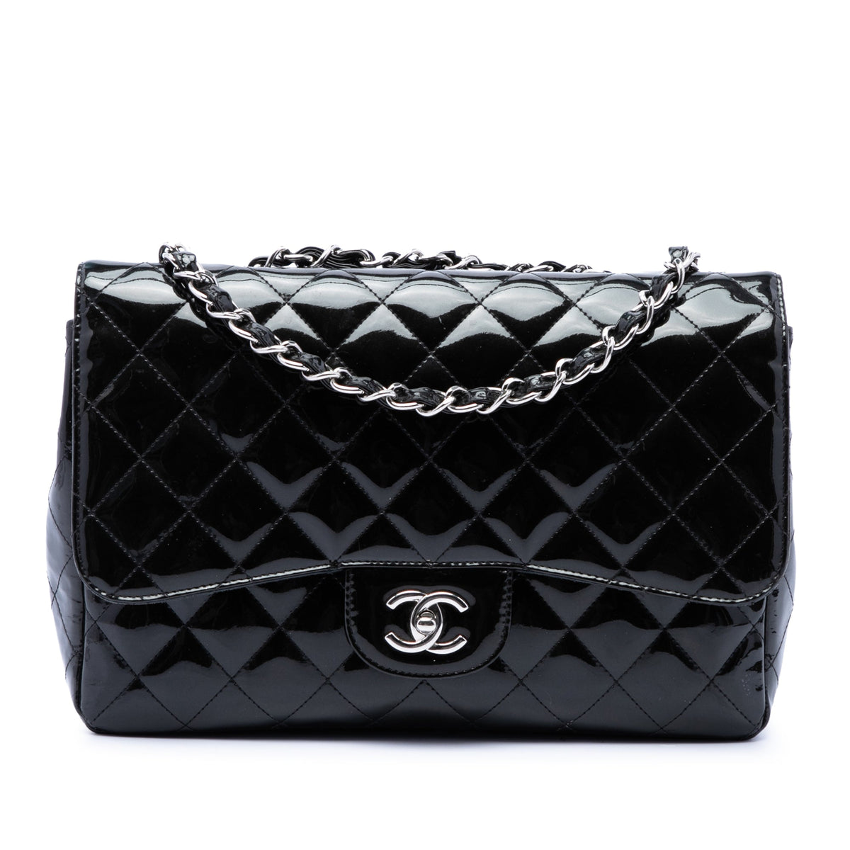 Chanel Jumbo Classic Patent Single Flap
