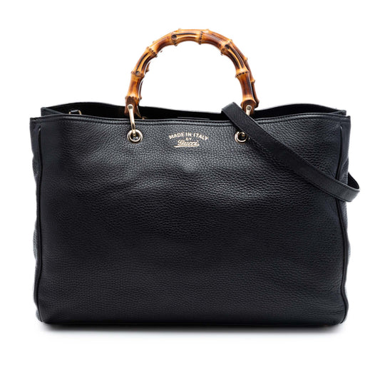 Gucci Large Calfskin Bamboo Shopper Satchel