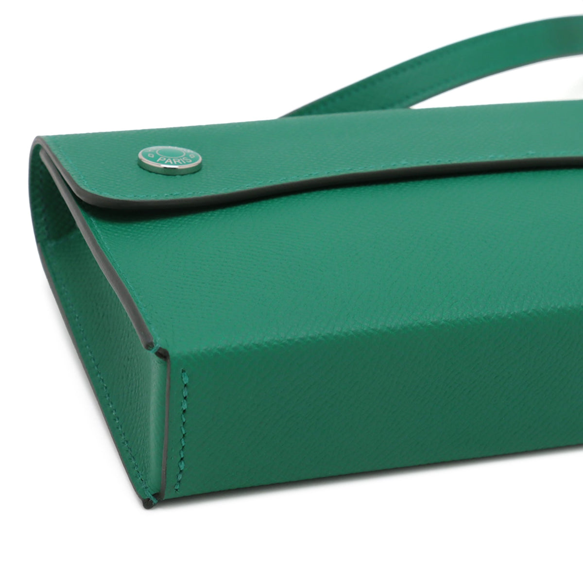 Hermès Epsom Hermesnap Wallet On Strap — Green