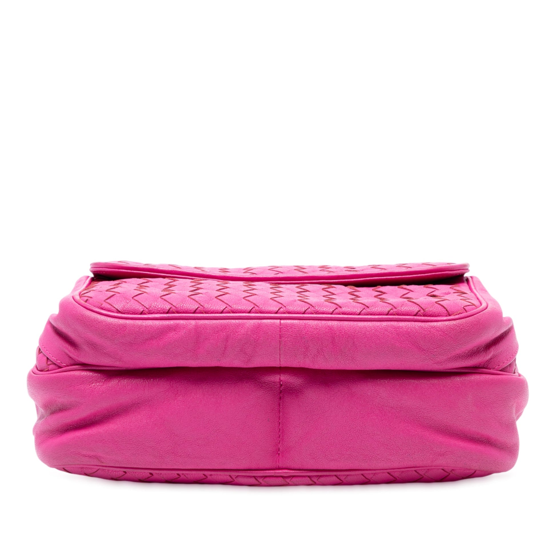 Bottega Veneta Nappa Intrecciato Front Pocket Messenger Bag